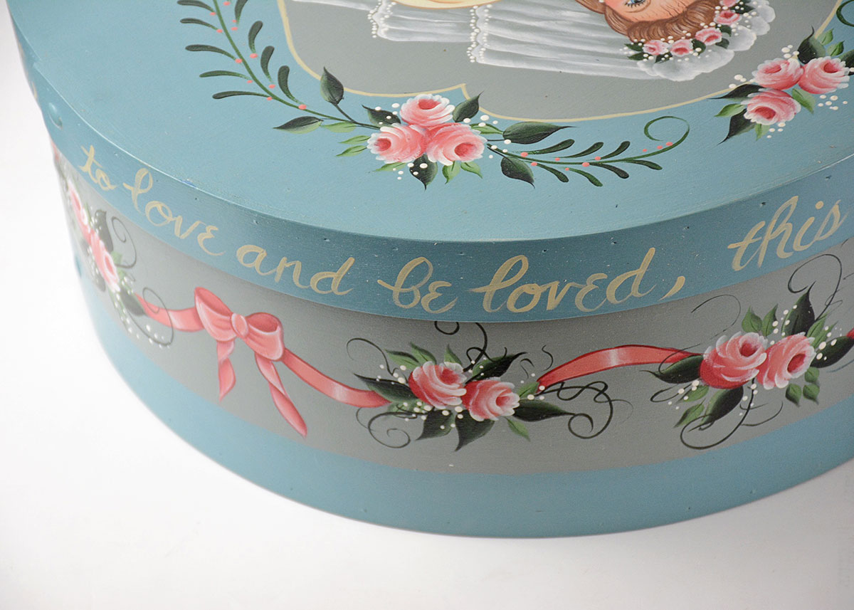 Hand-Painted Decorative Hat Boxes