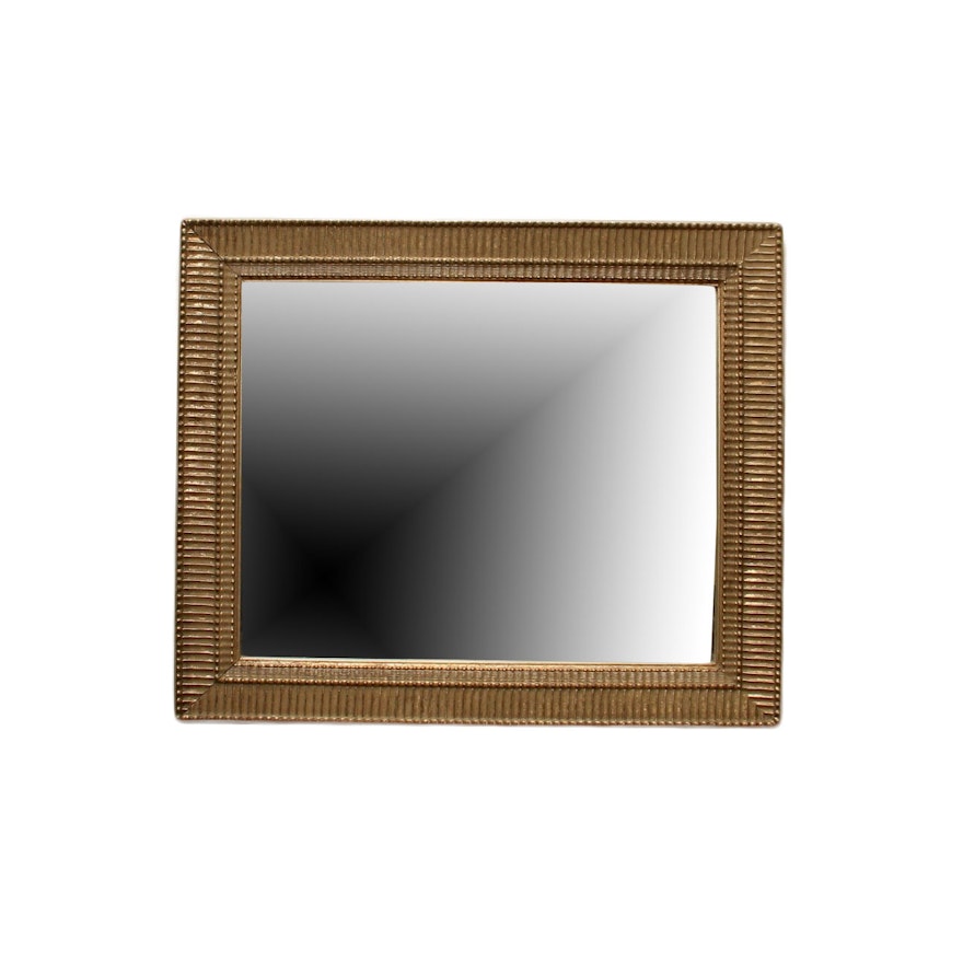Gold Toned Wood Framed Mirror