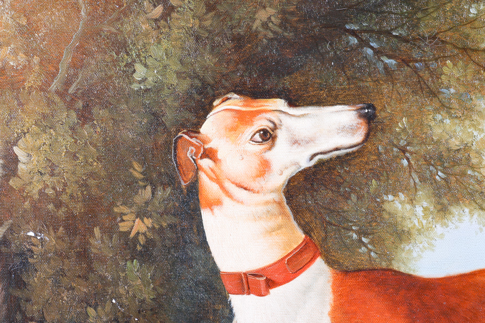 Bill Heindel Signed Greyhound Painting
