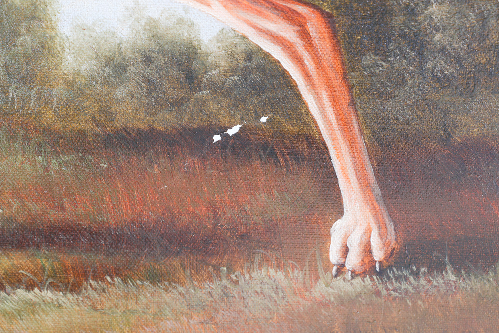 Bill Heindel Signed Greyhound Painting