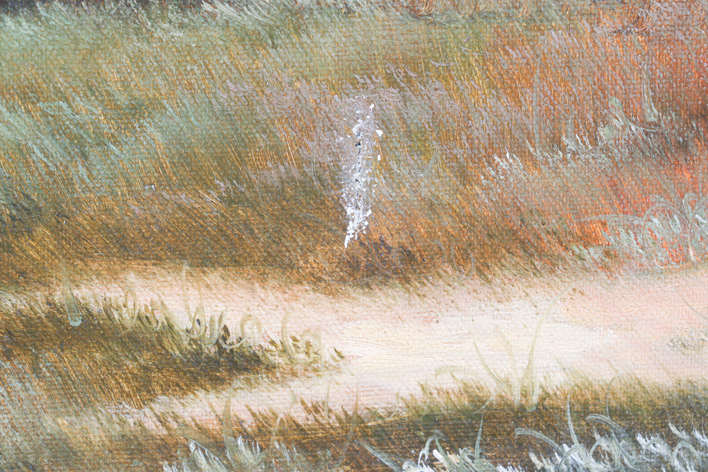 Bill Heindel Signed Greyhound Painting