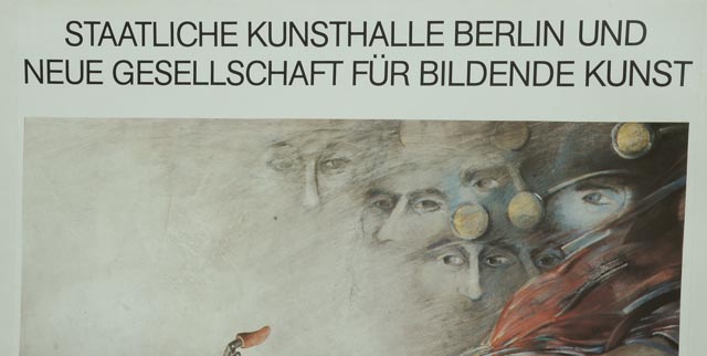 After Akbar Behkalam Original Exhibition Poster for Staatliche Kunsthalle Berlin