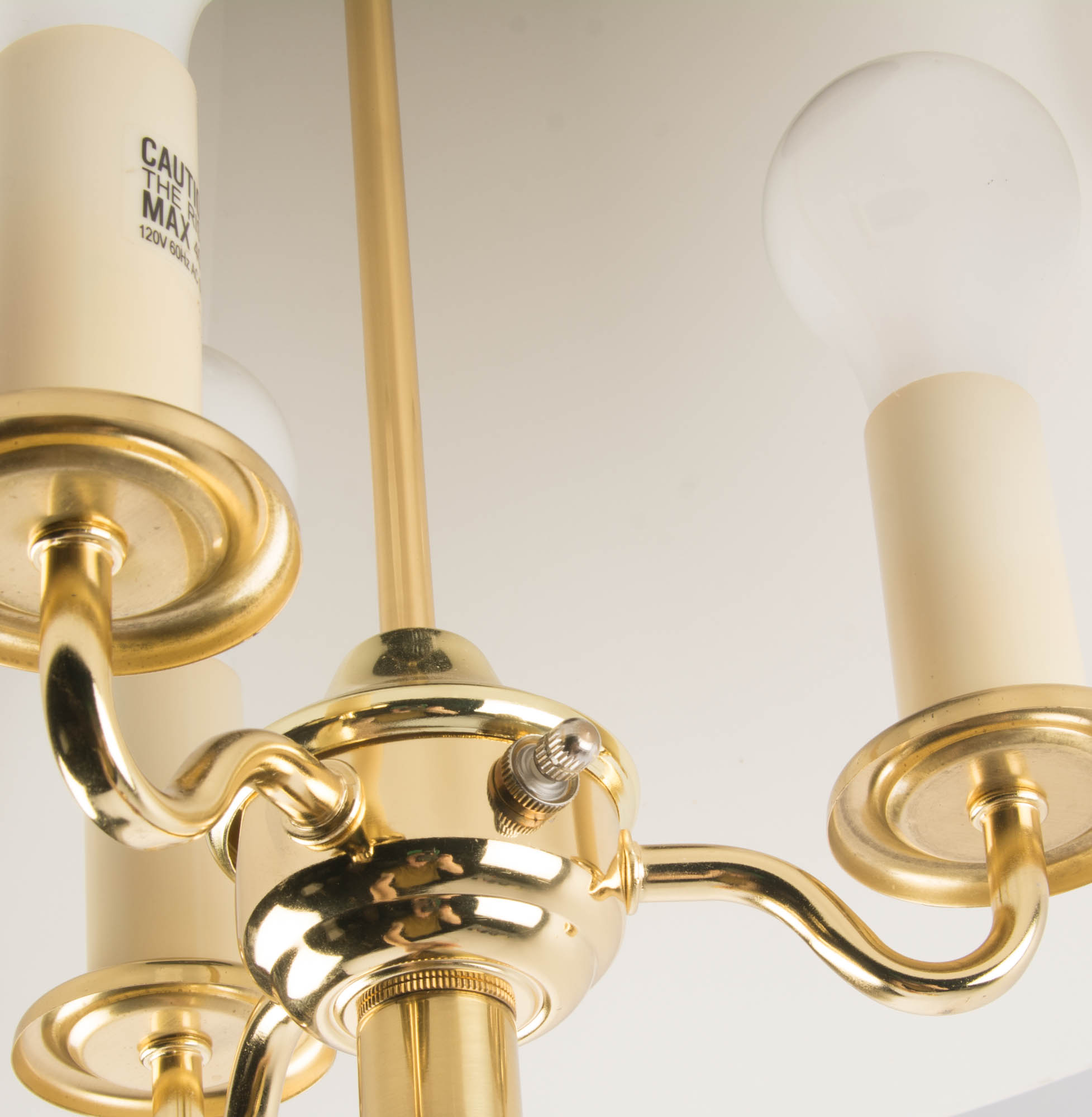 Brass Three-Arm Floor Lamp