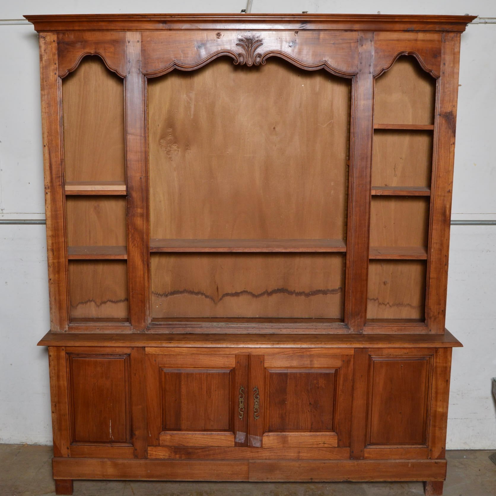 Open Knotty Pine Entertainment Cabinet.