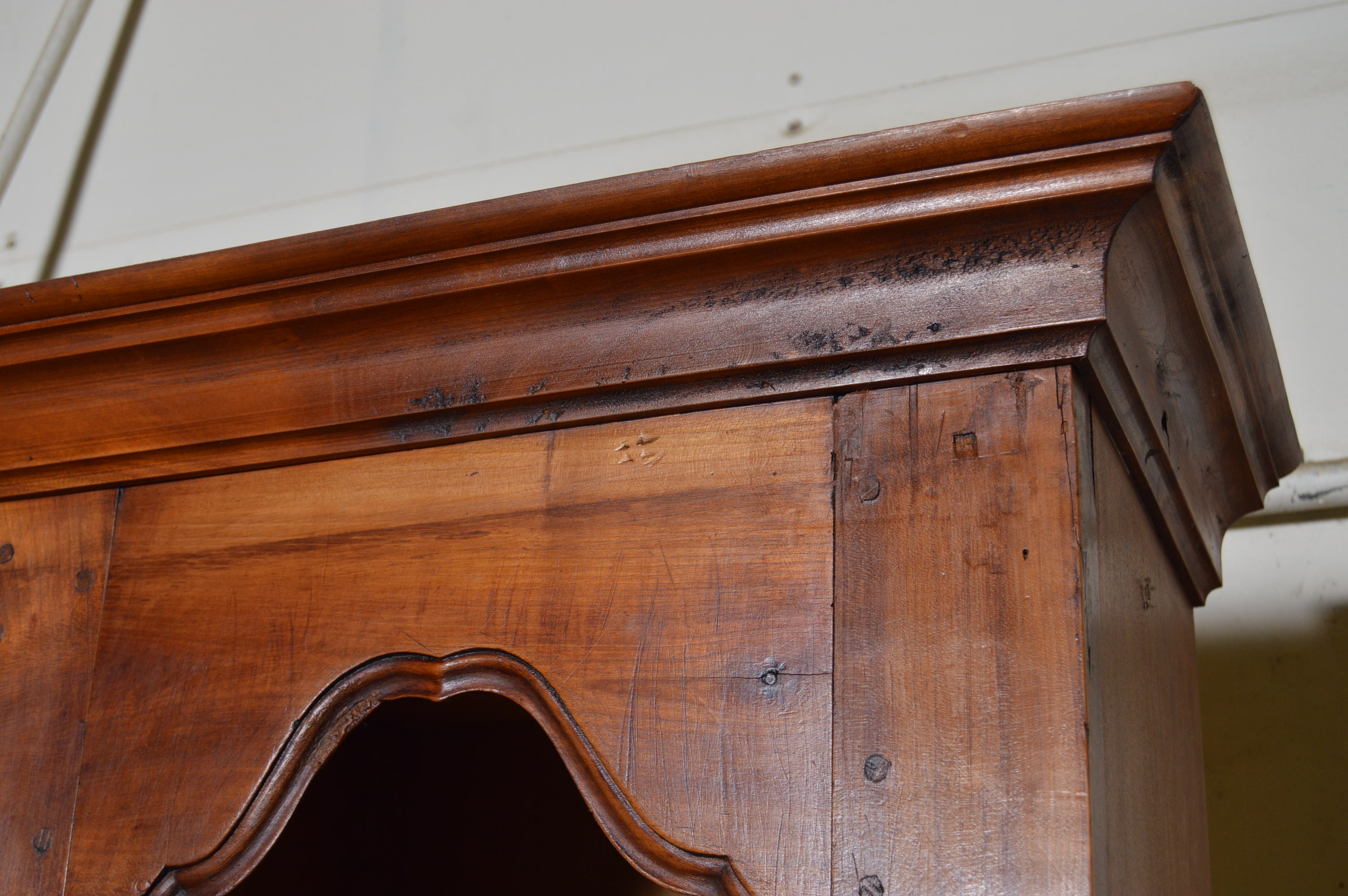 Open Knotty Pine Entertainment Cabinet.