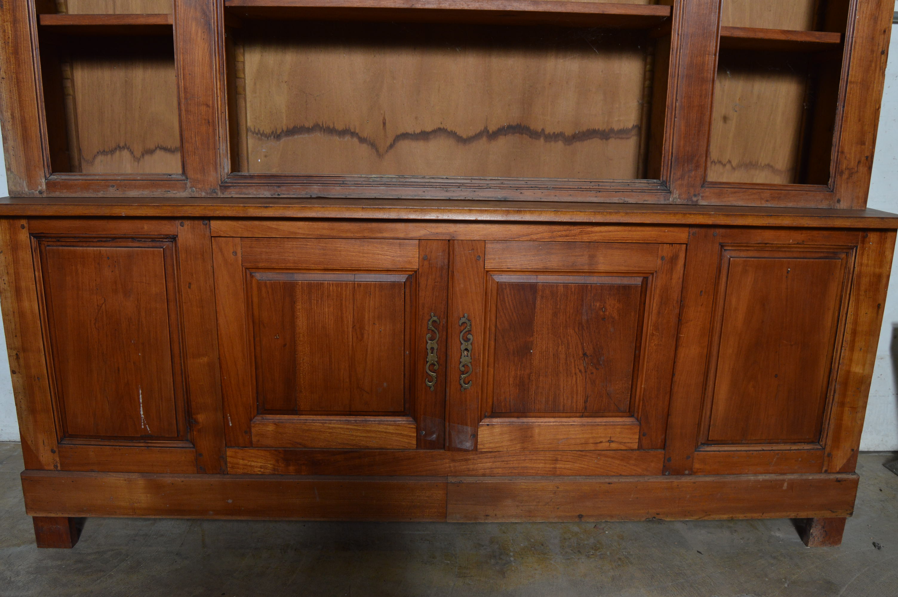 Open Knotty Pine Entertainment Cabinet.
