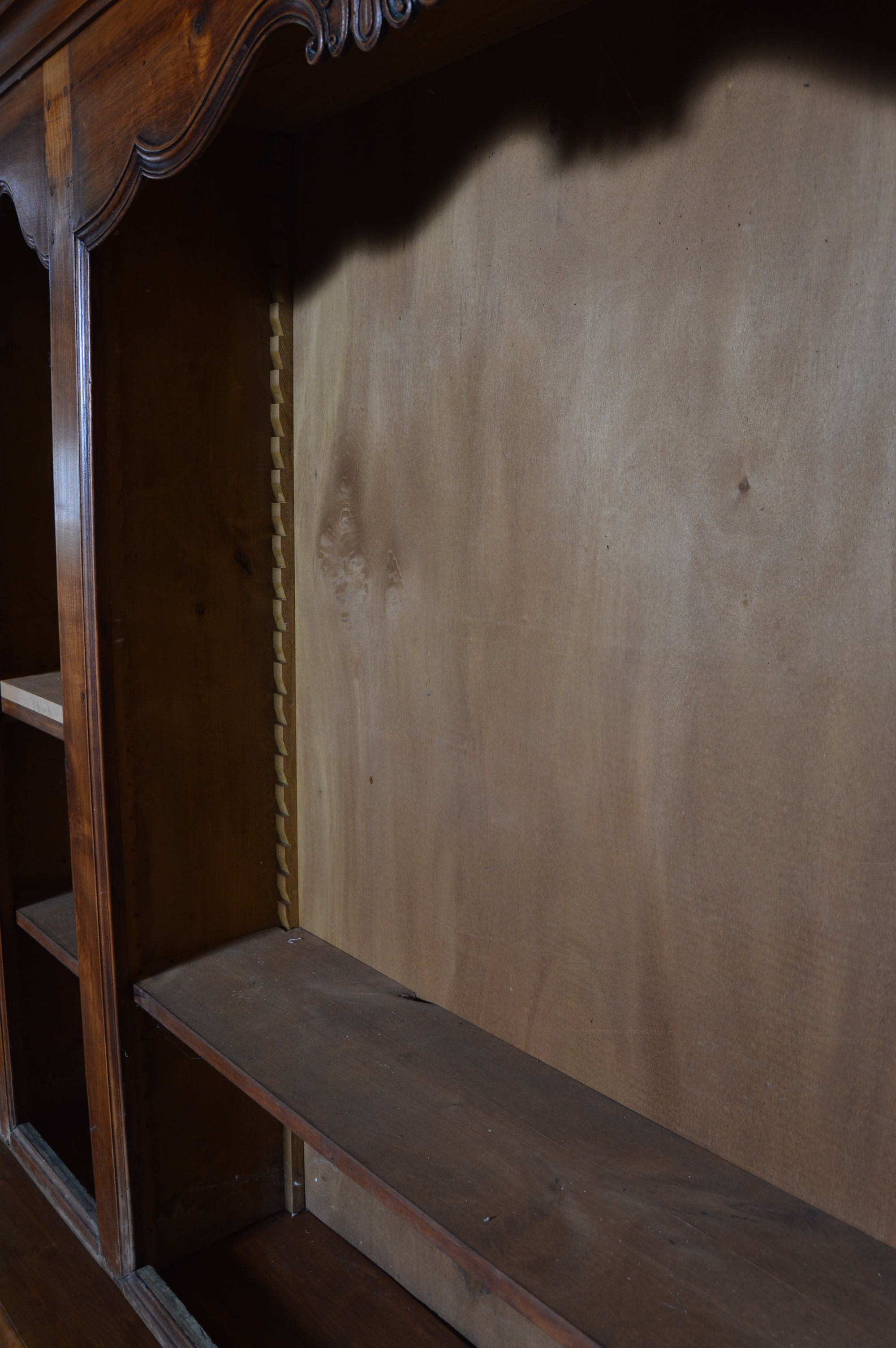 Open Knotty Pine Entertainment Cabinet.