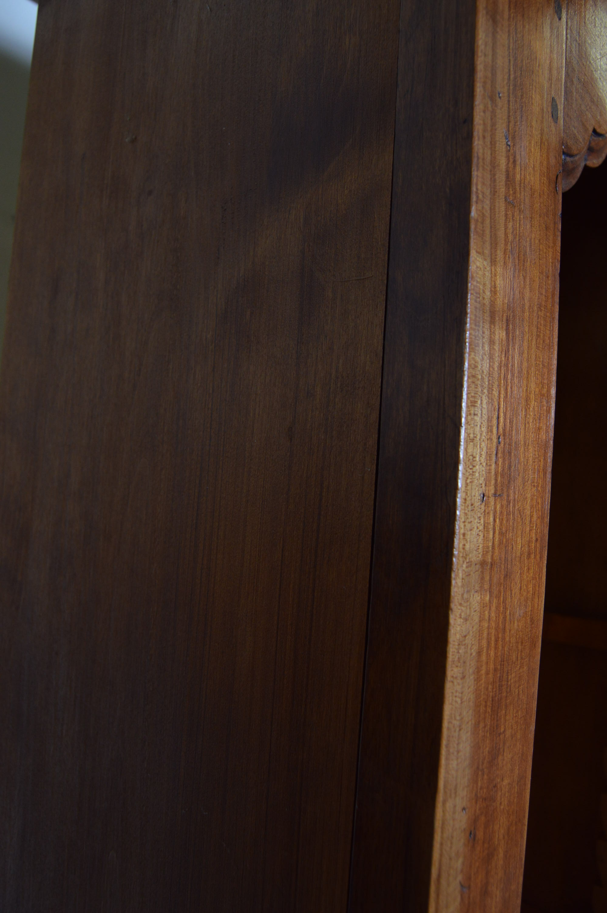 Open Knotty Pine Entertainment Cabinet.