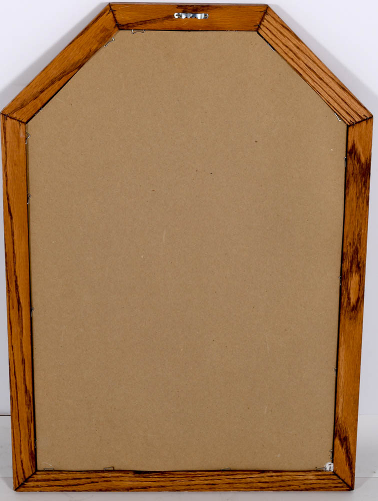 Beveled Wall Mirror in Wood Frame