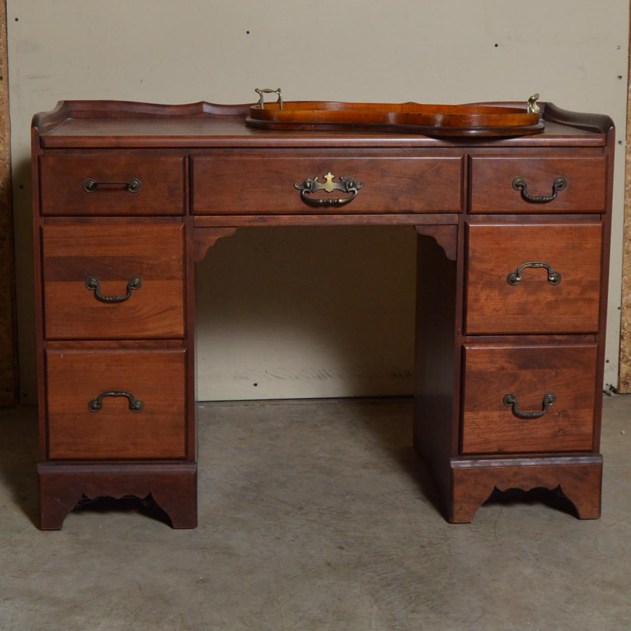 Wooden Writing Desk and Tray