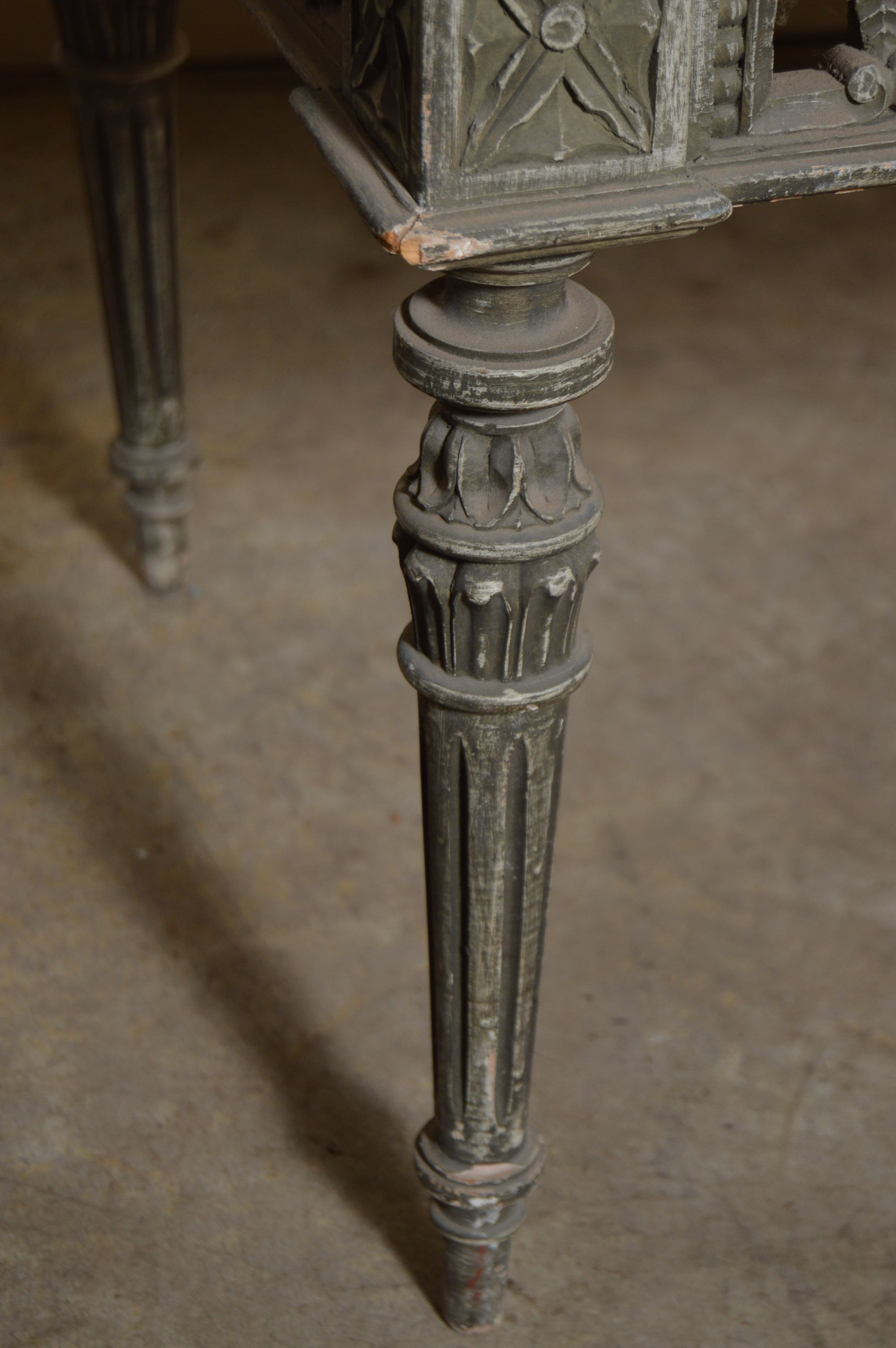Marble Top Wooden Table