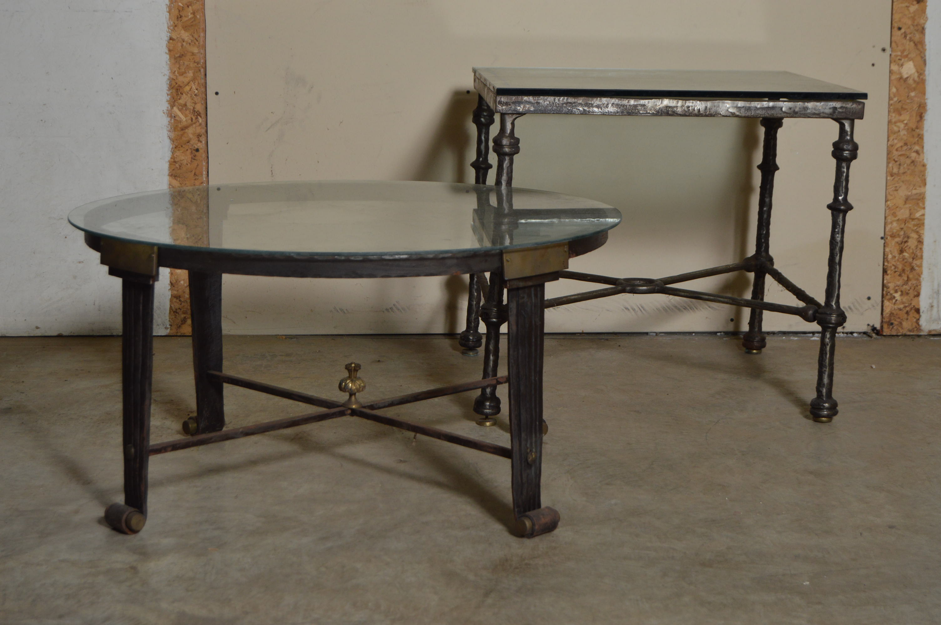 Iron Glass Top Tables