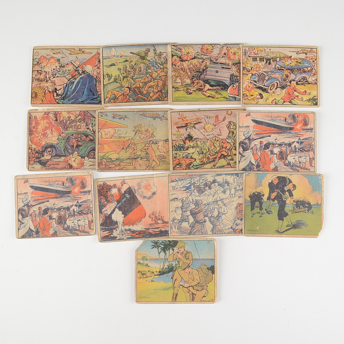 1938/40/41 Bowman Gum Military War Trading Cards