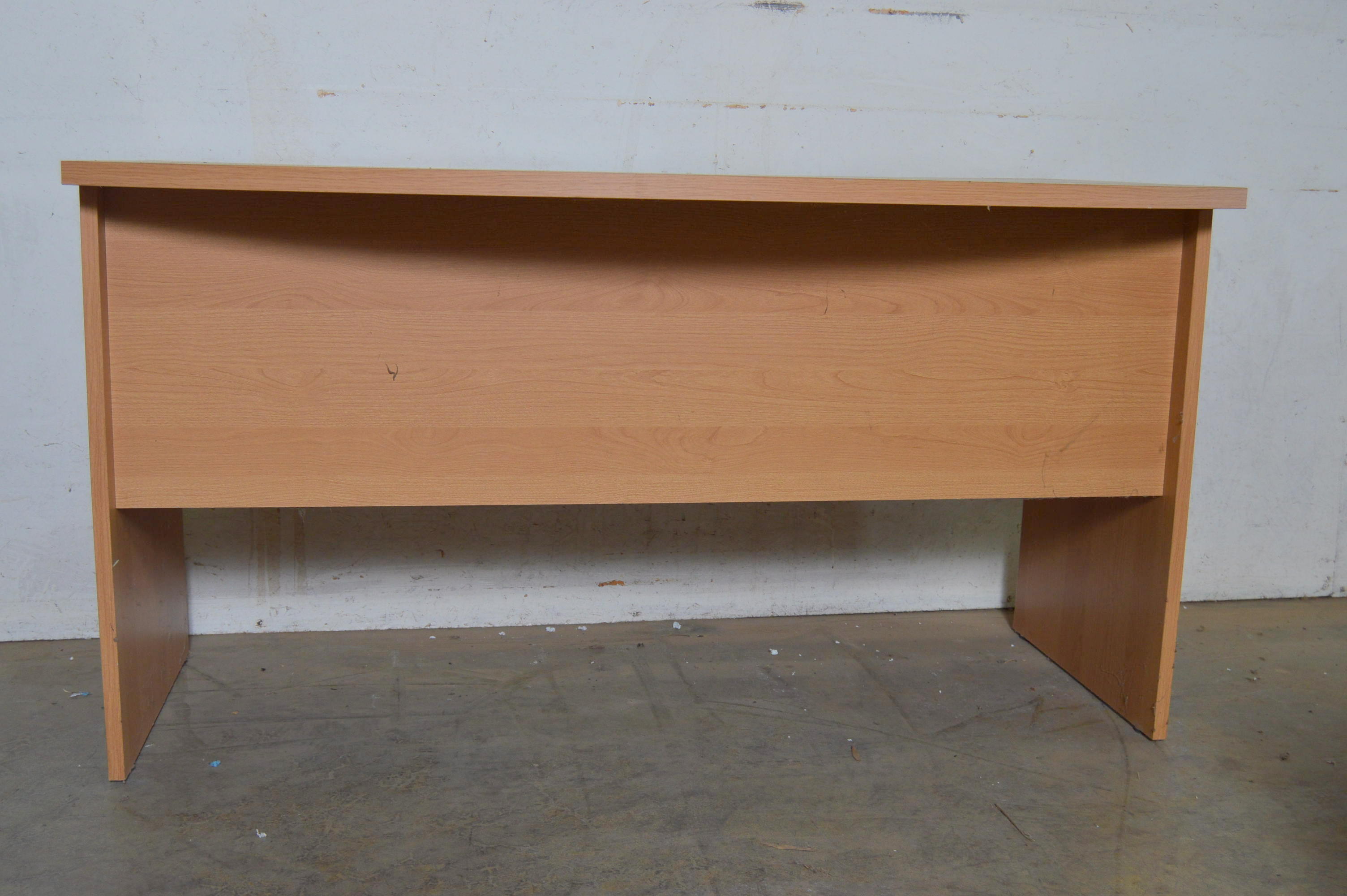 Office Desk and Woven Seated Chair