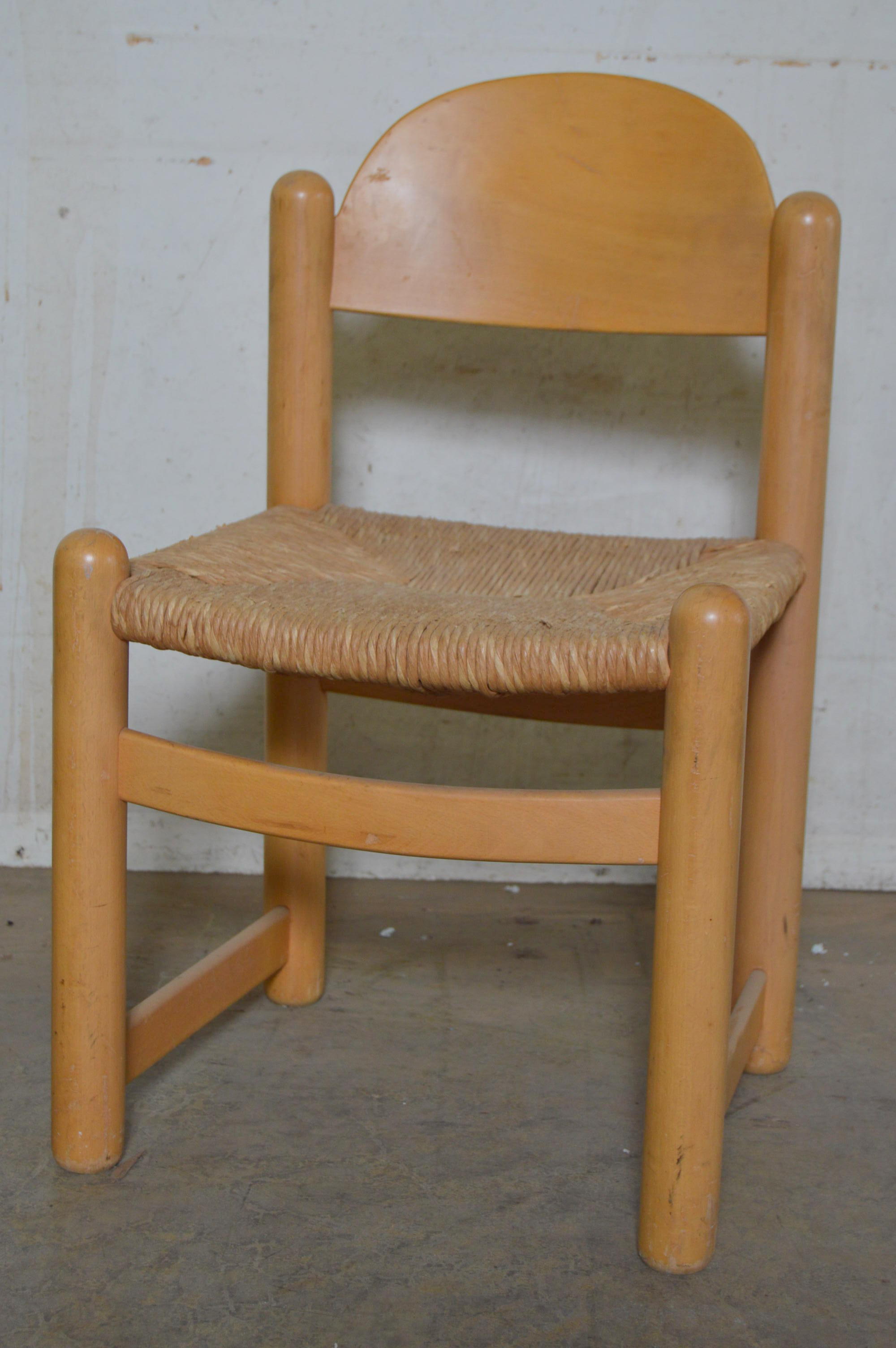 Office Desk and Woven Seated Chair