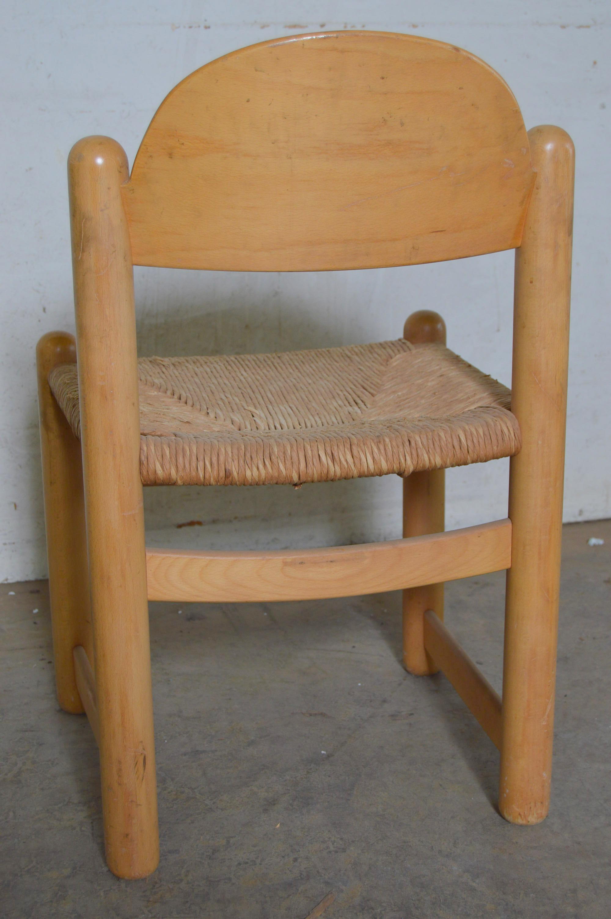 Office Desk and Woven Seated Chair