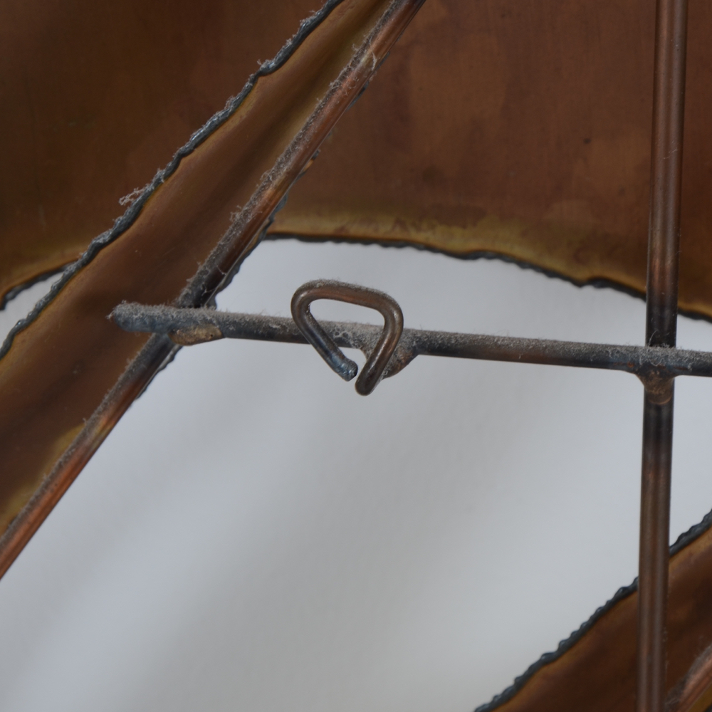 Plasma-Cut Brass Wall  Sculpture of Schooner