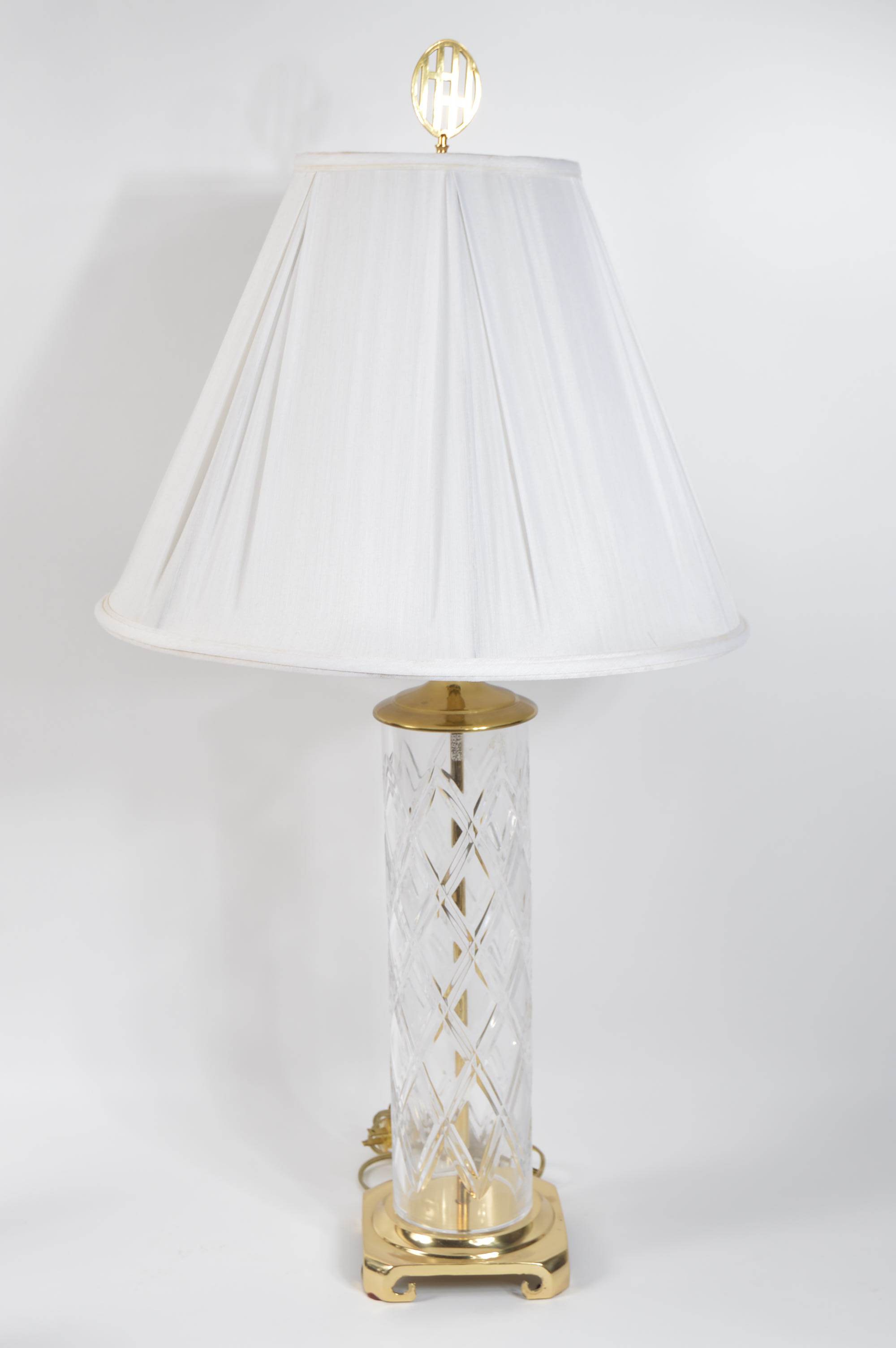 Crystal Lamp and Candlesticks