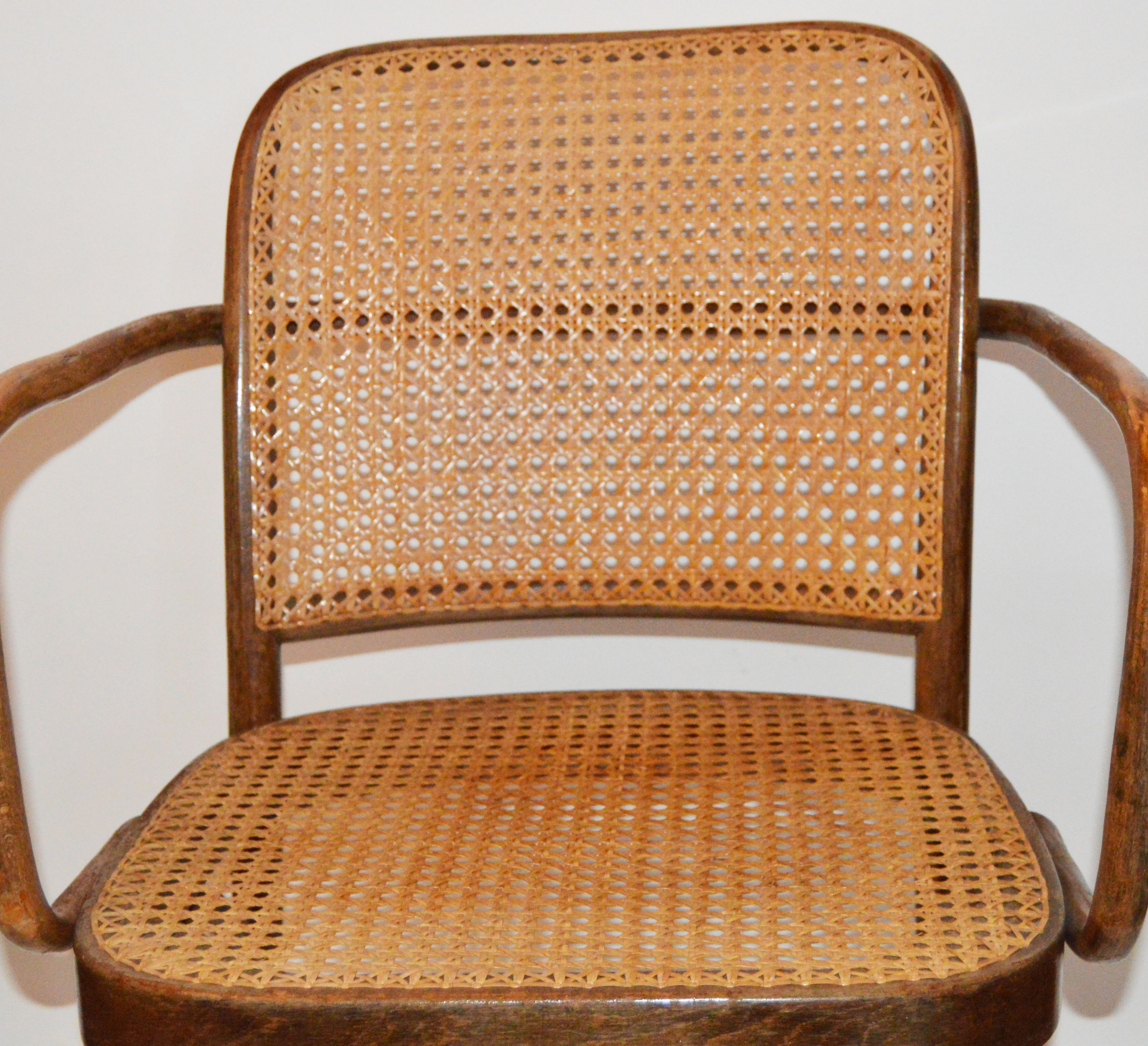 Mid Century Thonet Style Bentwood Cane Chair