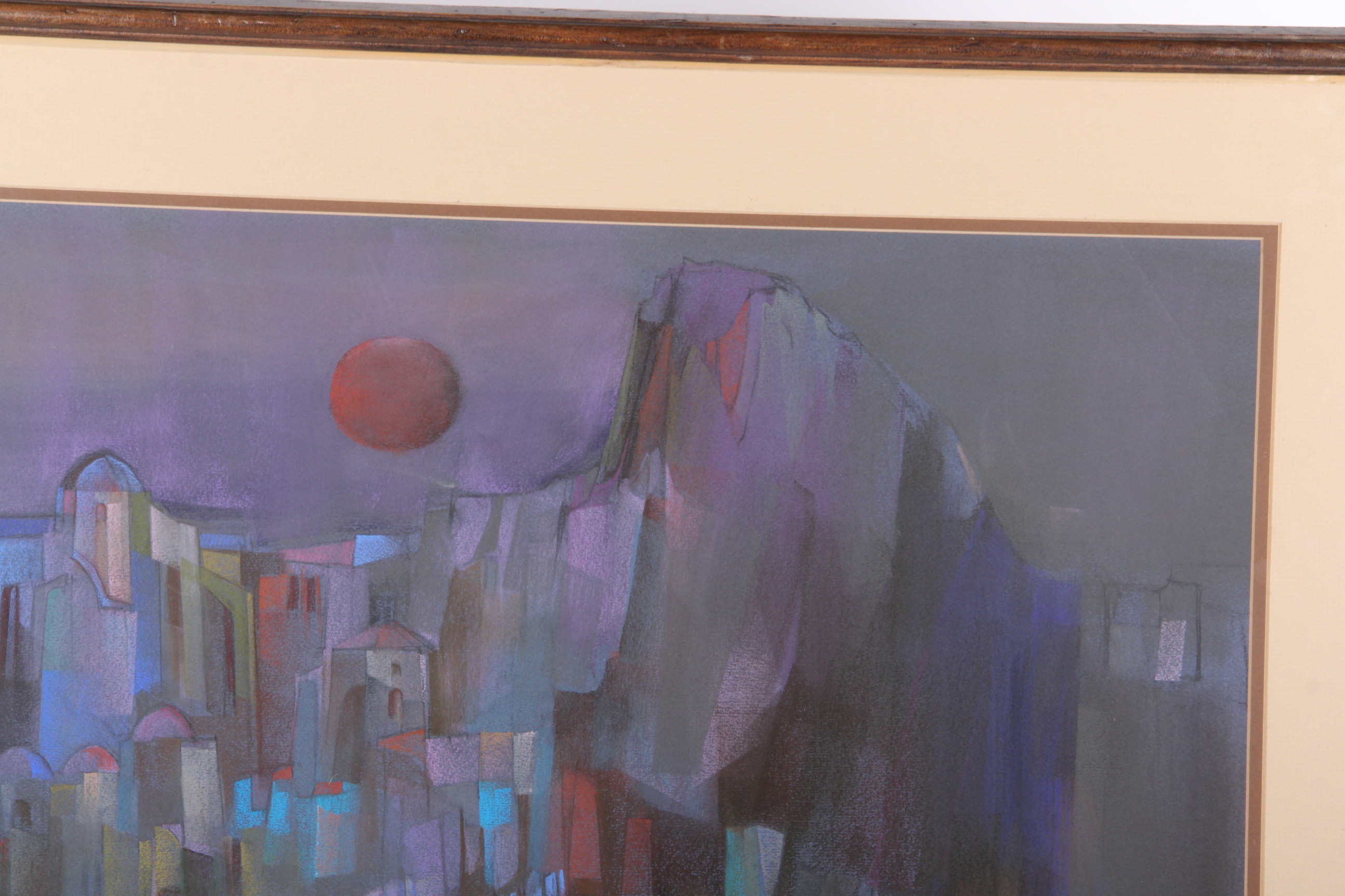 Virgil Sova Original Abstract Landscape Pastel Drawing