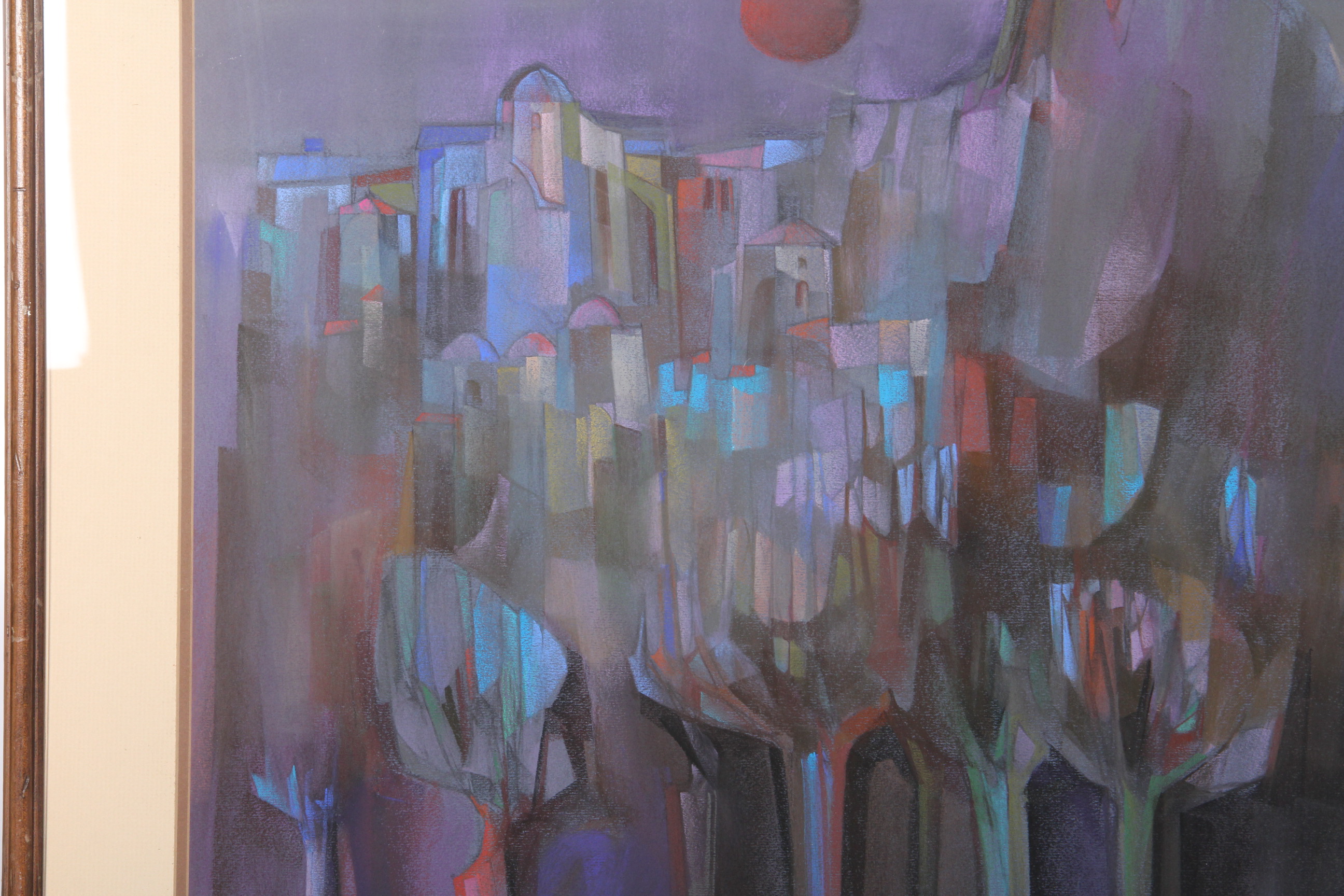 Virgil Sova Original Abstract Landscape Pastel Drawing