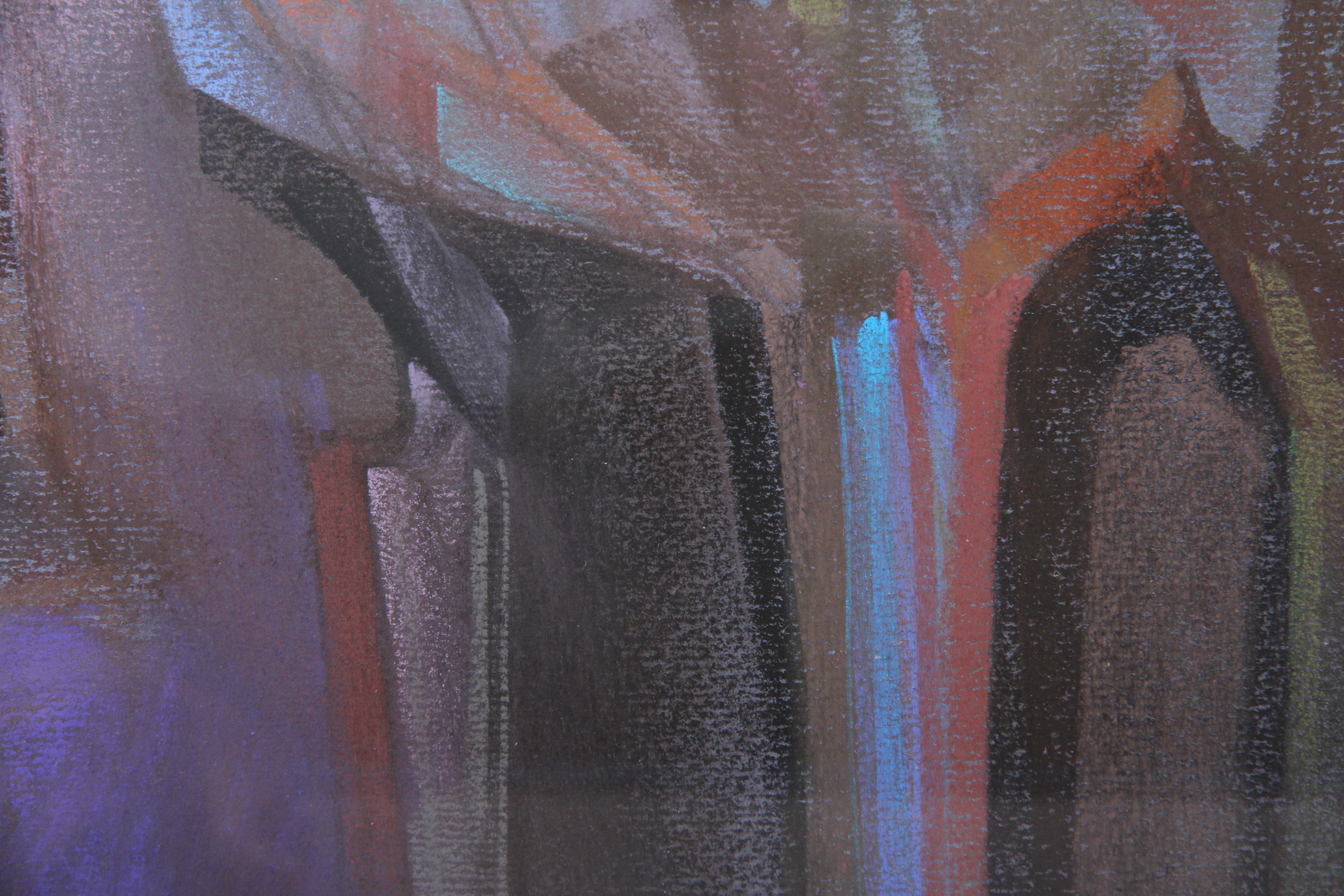 Virgil Sova Original Abstract Landscape Pastel Drawing