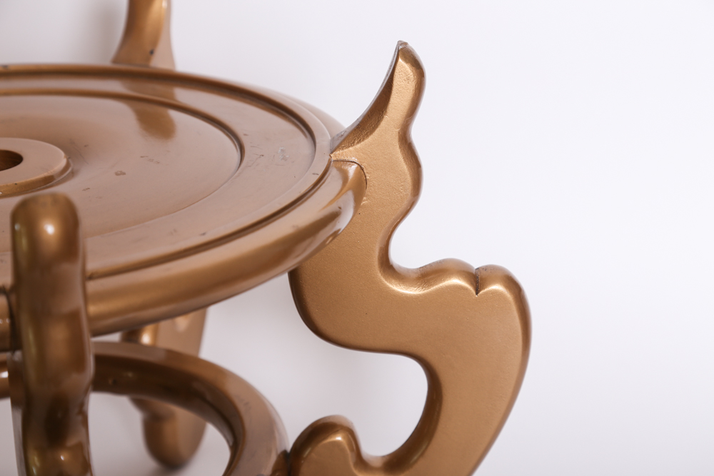 Oversized Handpainted Japanese Vase with Stand