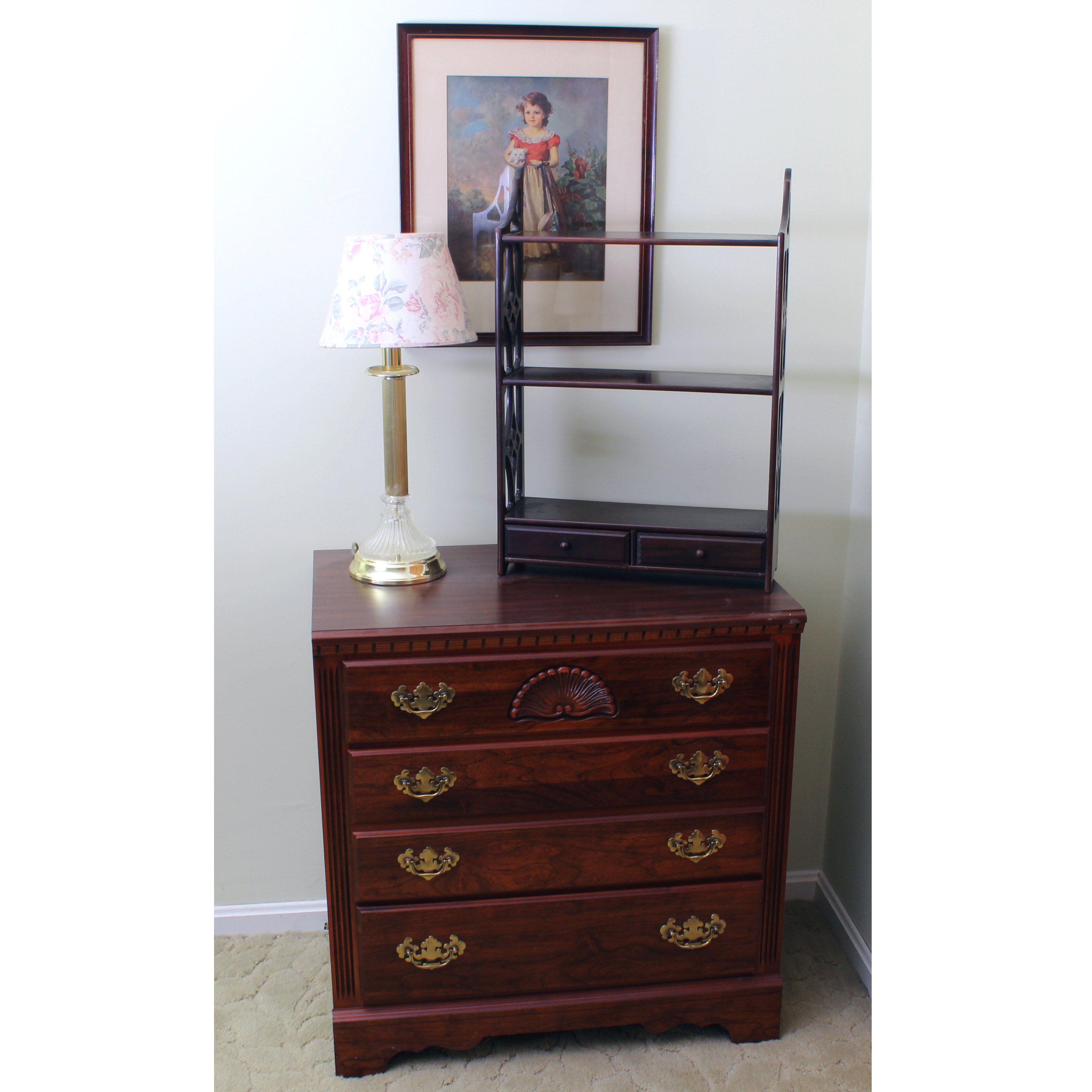 Vintage Lea Furniture Dresser with Decorative Accents