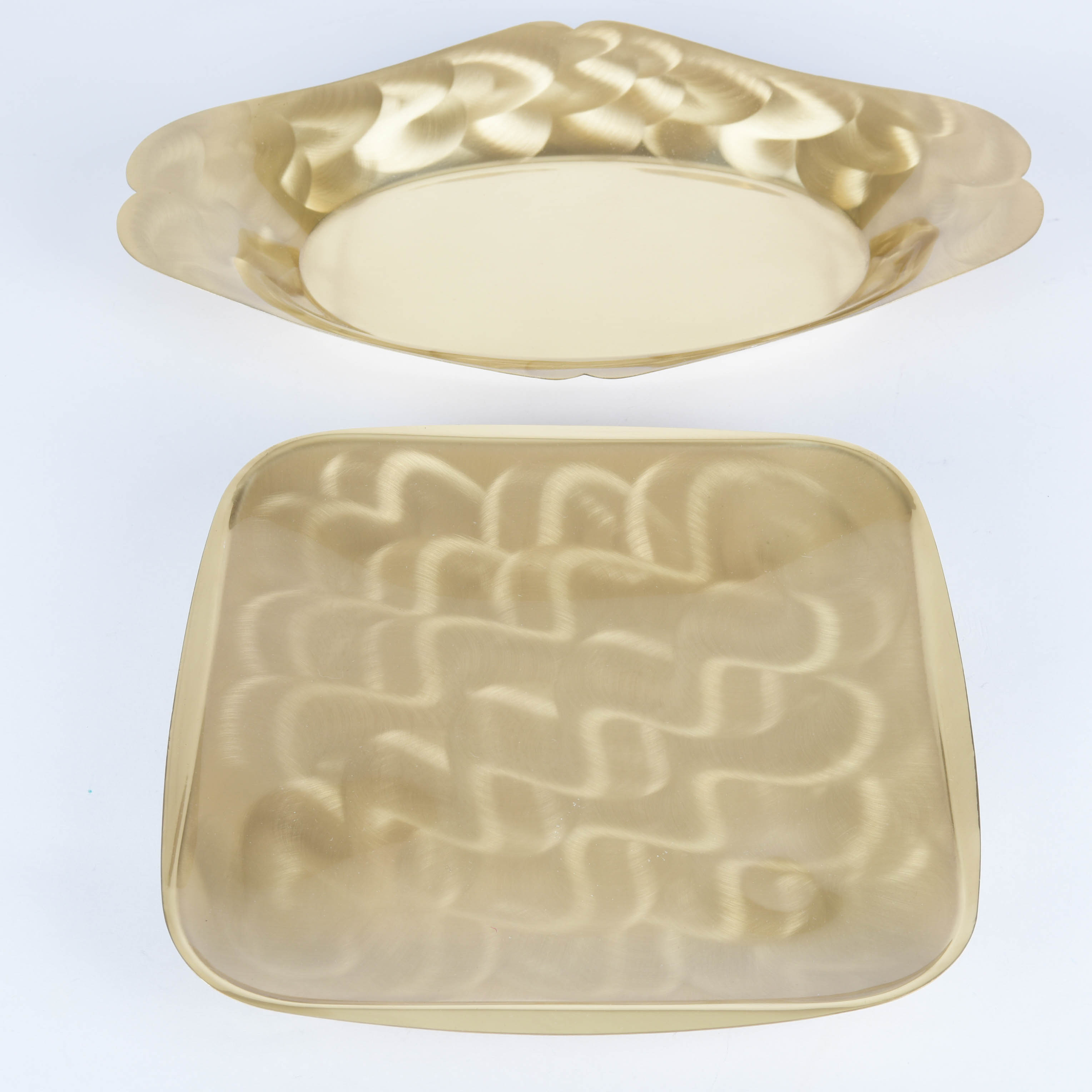 Pair of Modern Brass Trays