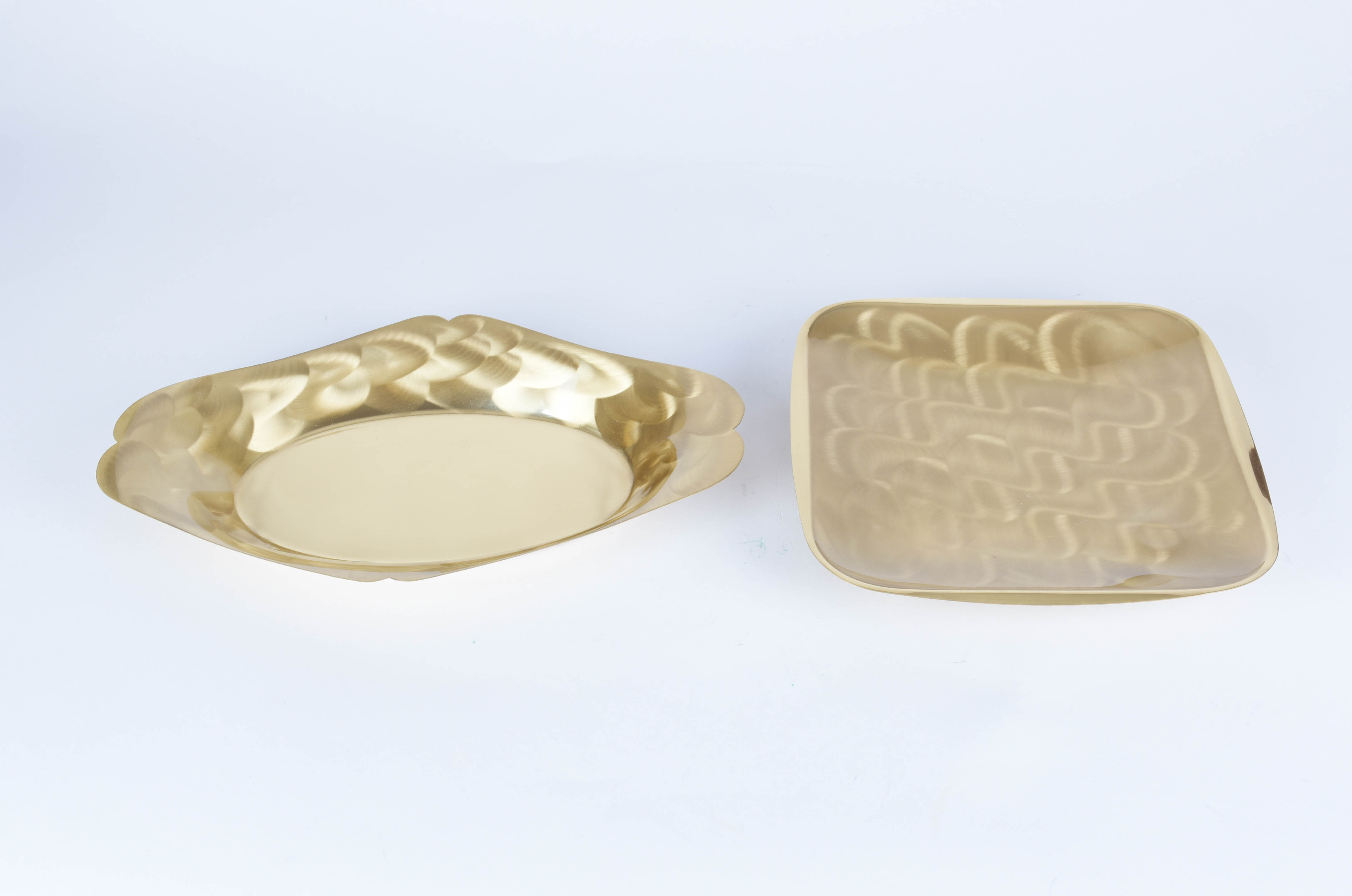 Pair of Modern Brass Trays