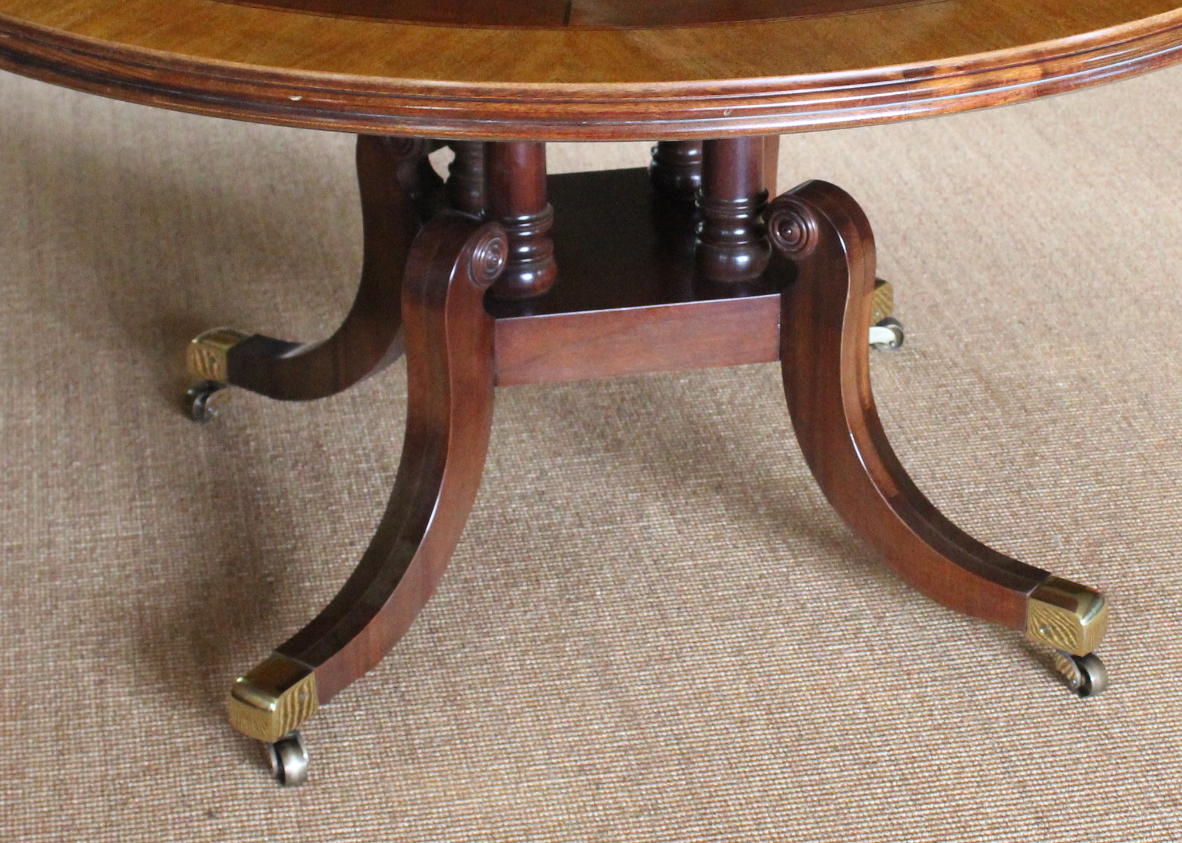 Round Hall Table With Marquetry Top