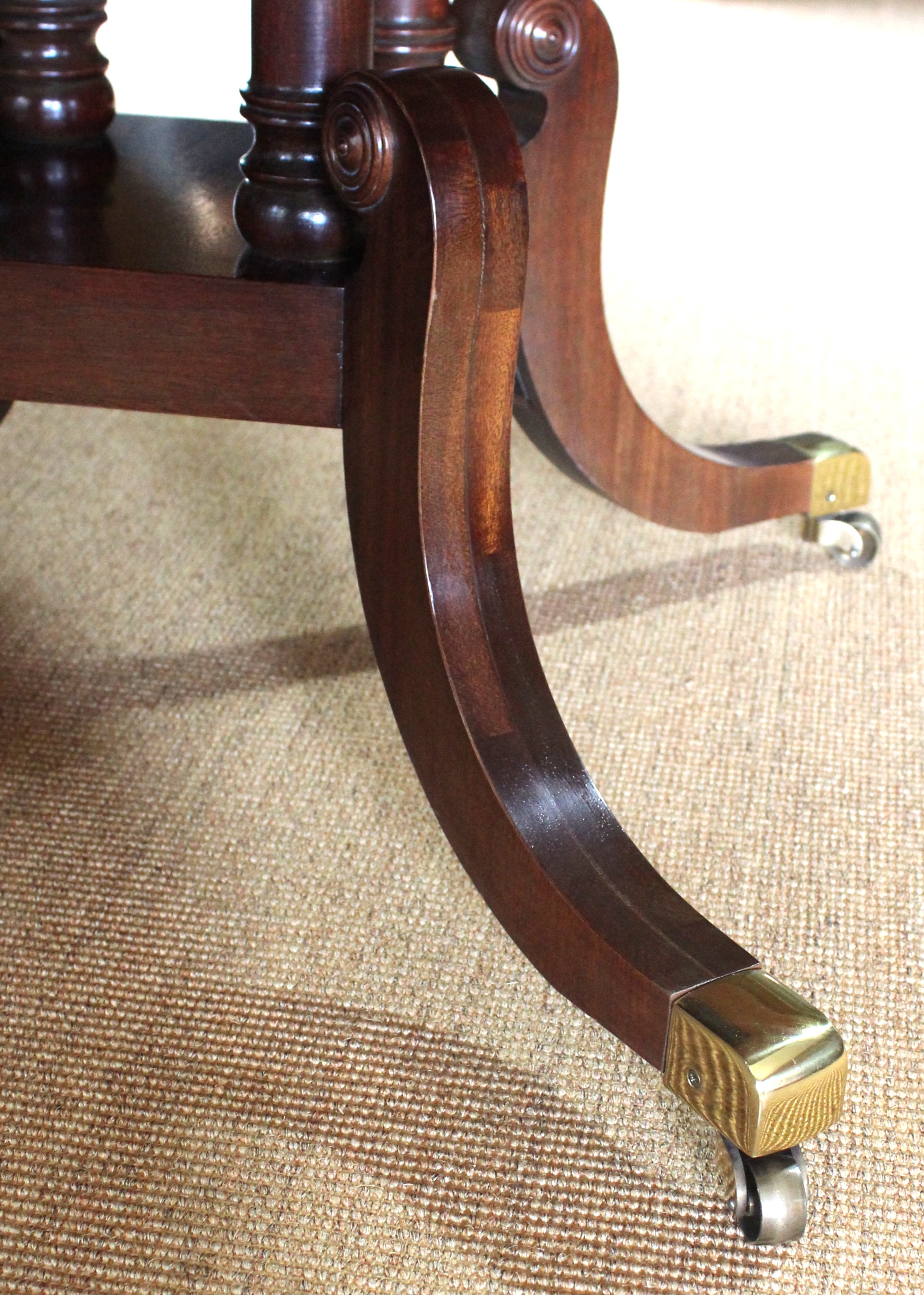 Round Hall Table With Marquetry Top