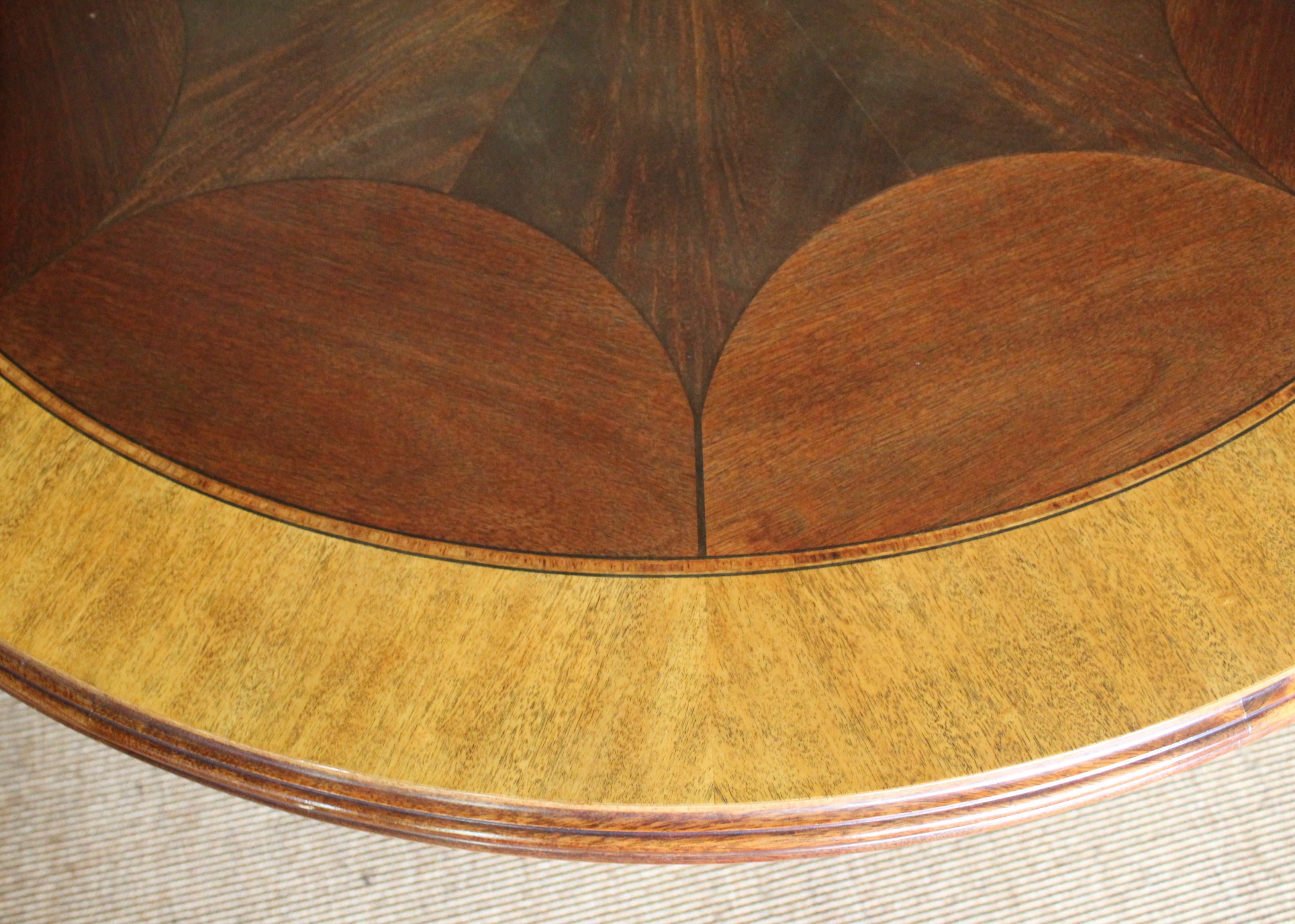 Round Hall Table With Marquetry Top