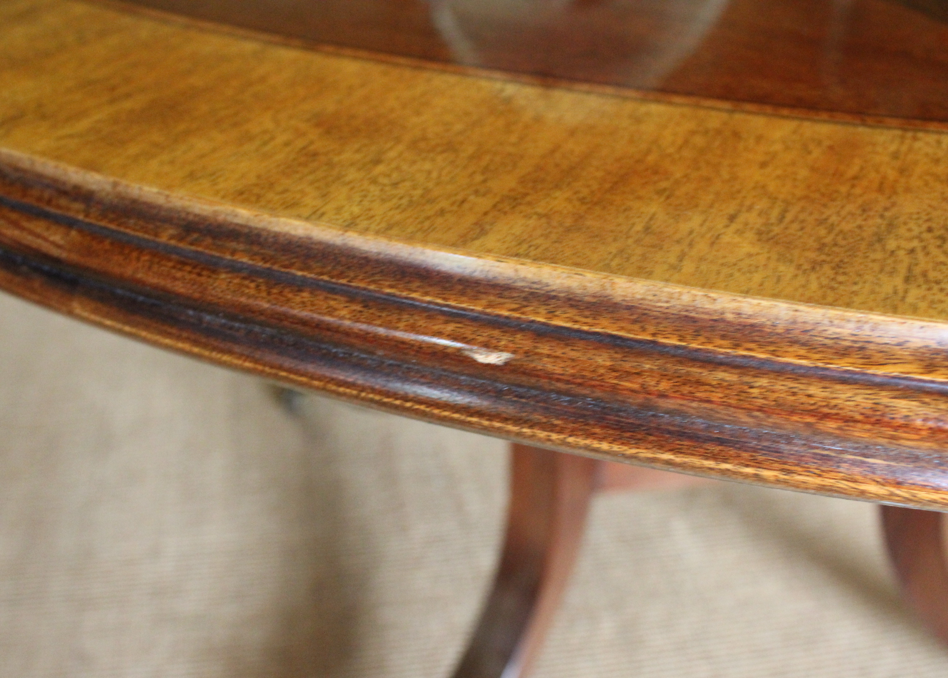 Round Hall Table With Marquetry Top