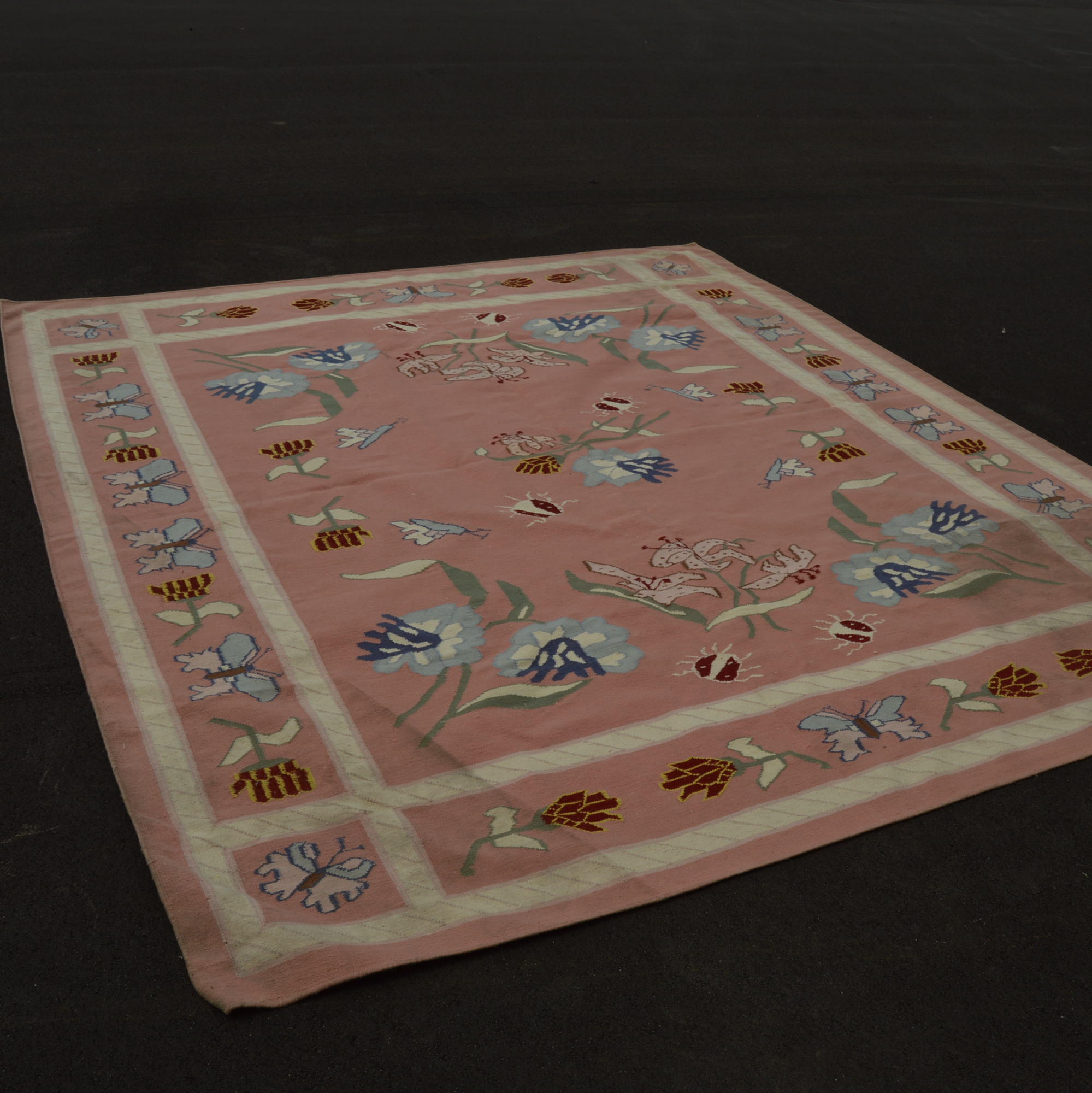 Handwoven Chinese Floral Area Rug