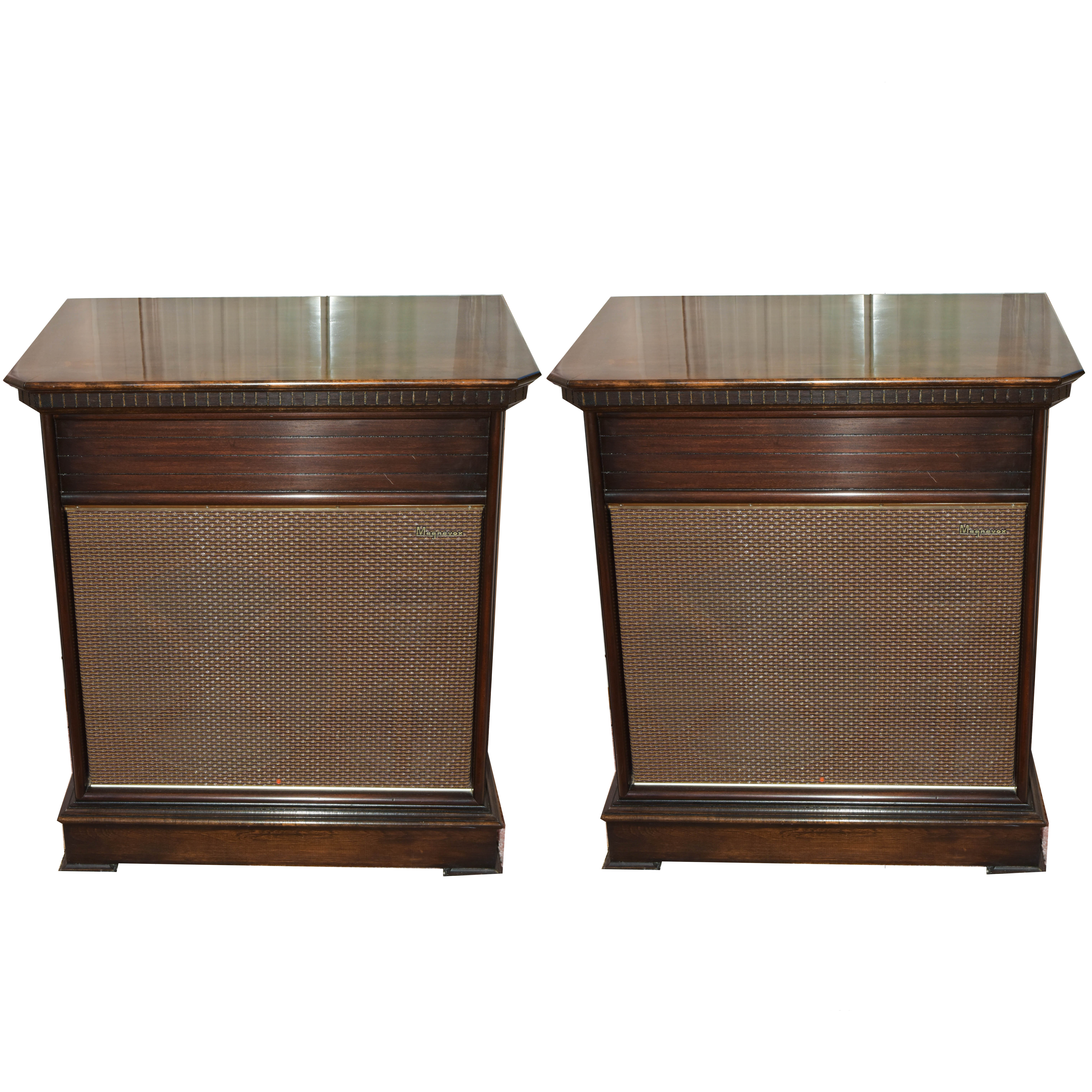 Pair of Mid-Century Magnavox Stereo Cabinets