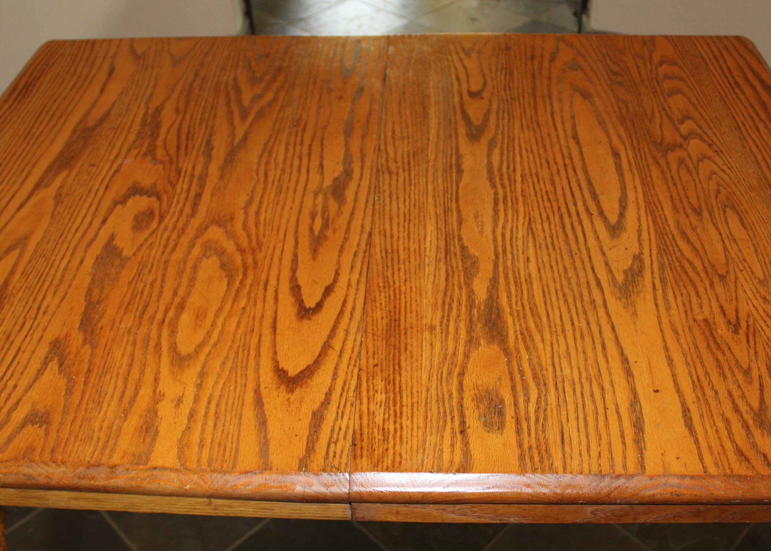 Small Oak Dinette Table and Four Chairs