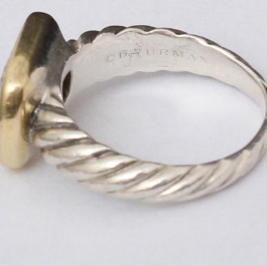 David Yurman Sterling Silver Pave Set Diamond Ring