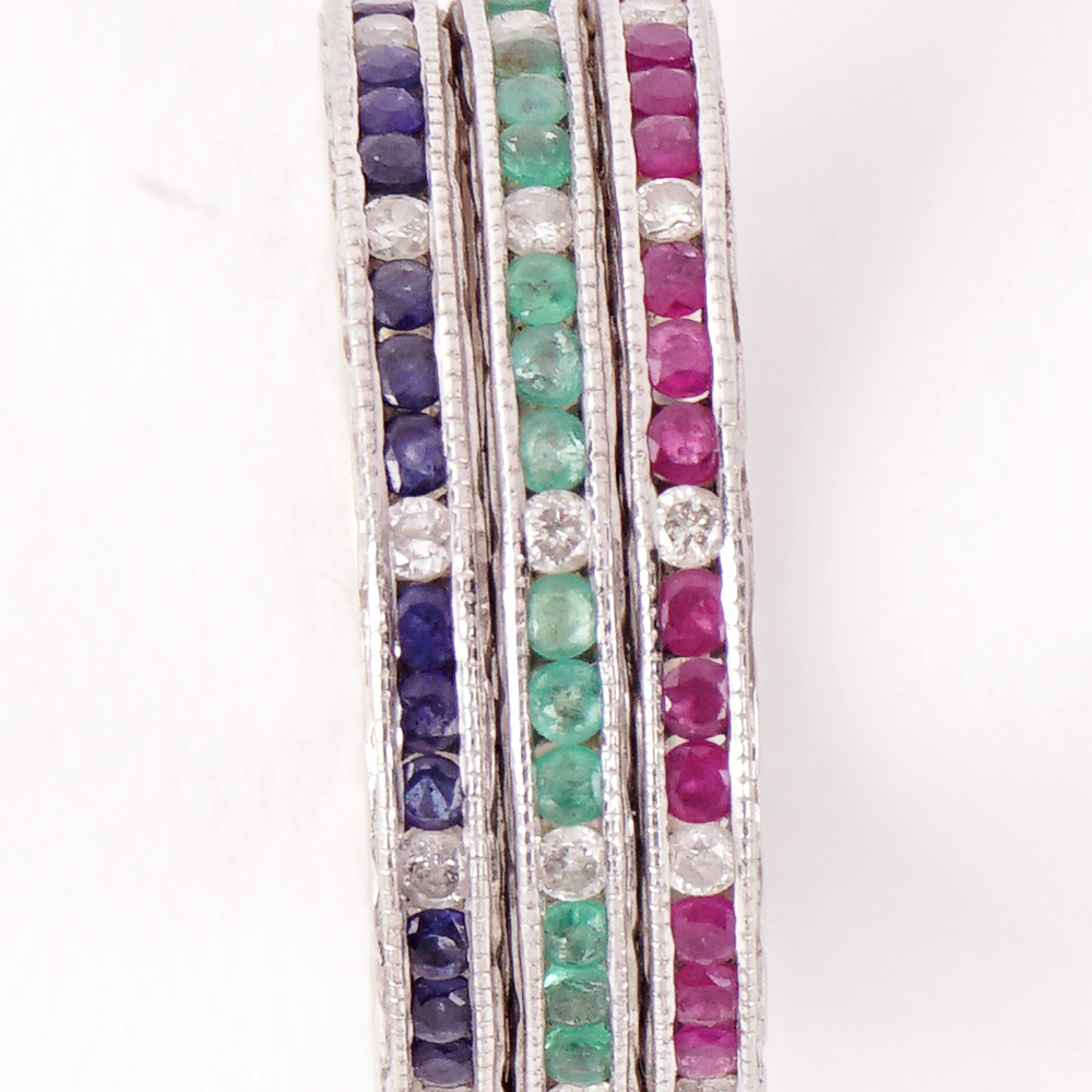 Three 14K White Gold Welded Rings