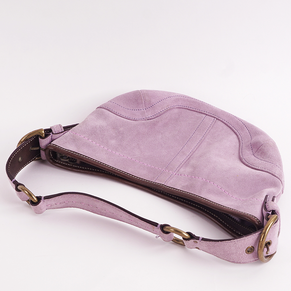 Violet Suede Small Soho Hobo Coach Hand Bag