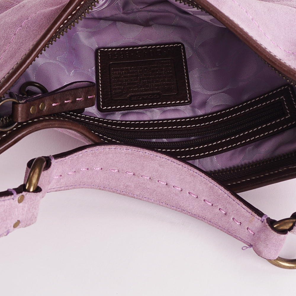 Violet Suede Small Soho Hobo Coach Hand Bag