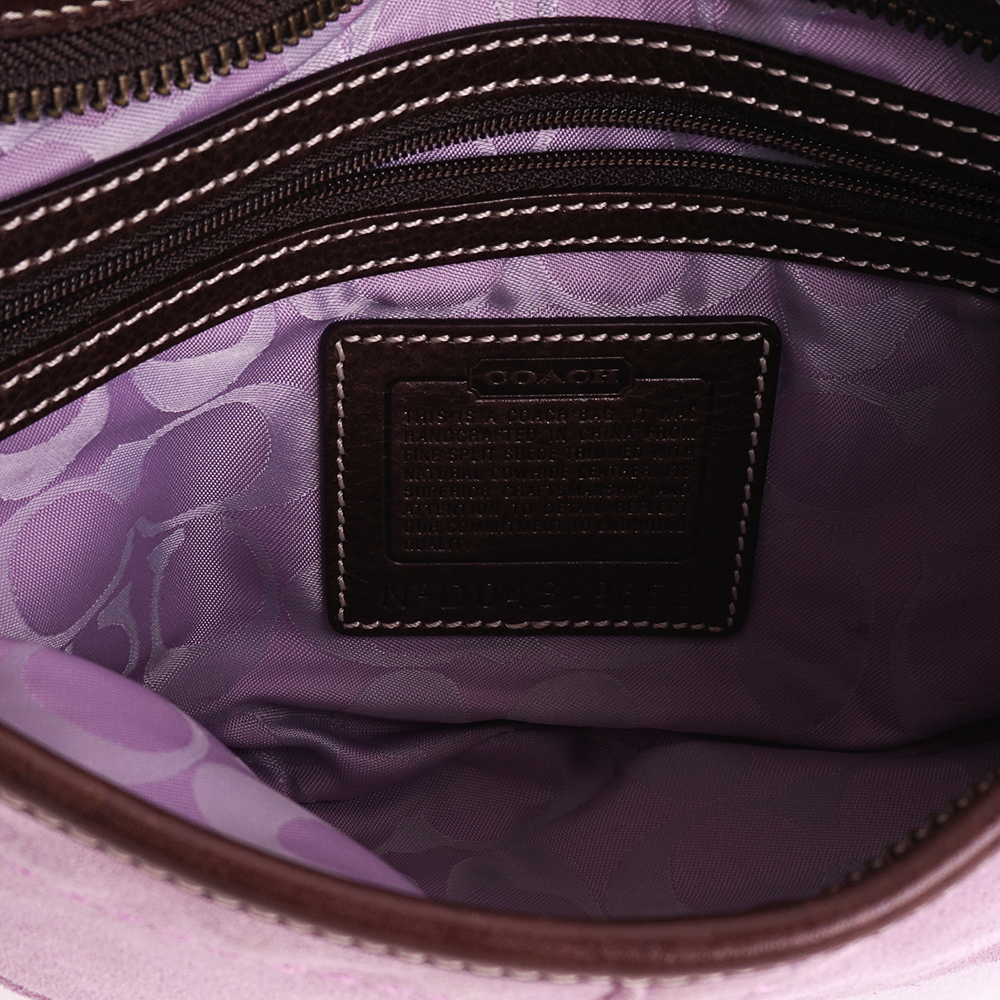 Violet Suede Small Soho Hobo Coach Hand Bag