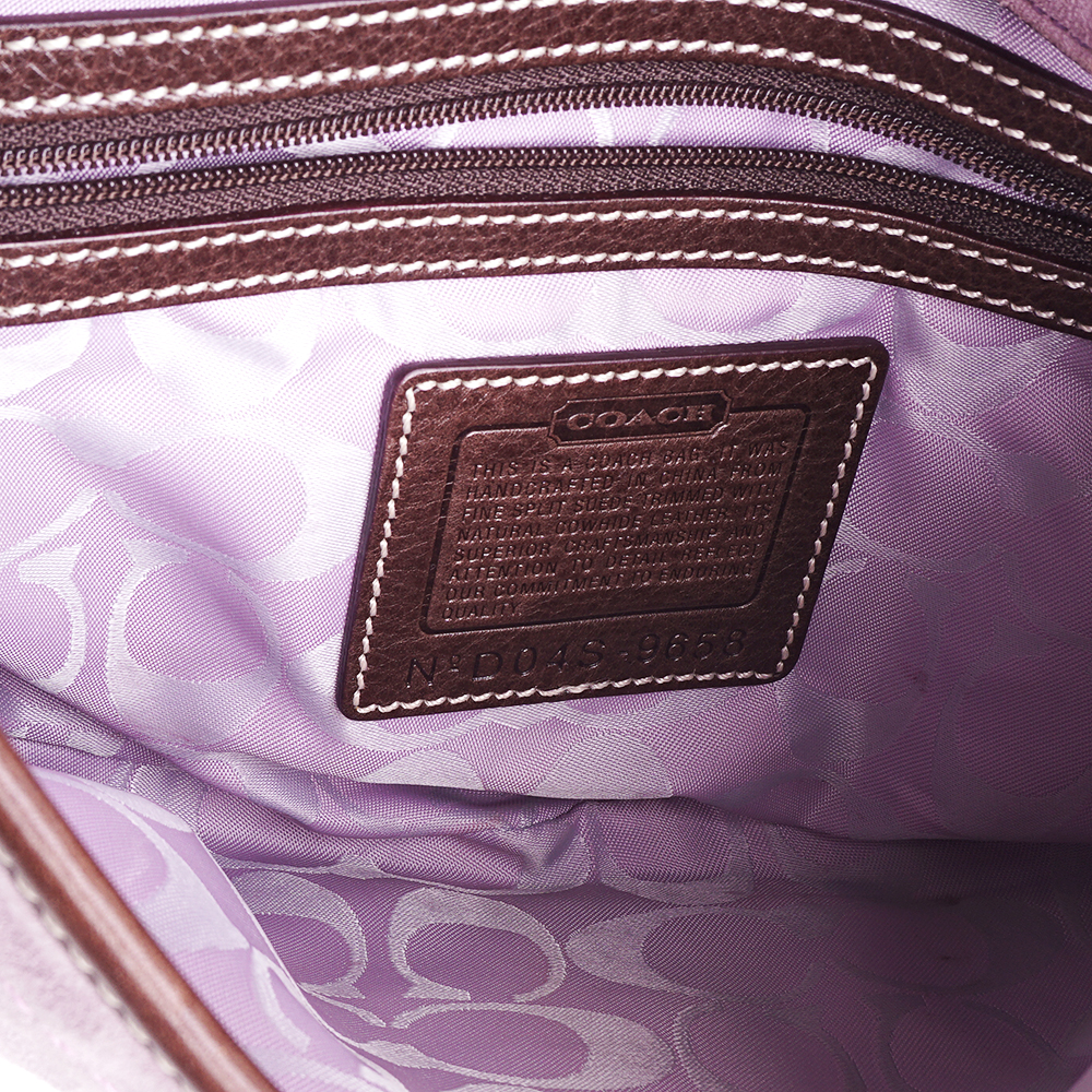 Violet Suede Small Soho Hobo Coach Hand Bag