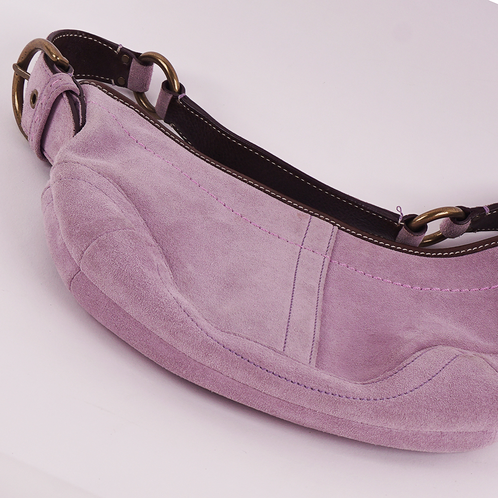 Violet Suede Small Soho Hobo Coach Hand Bag