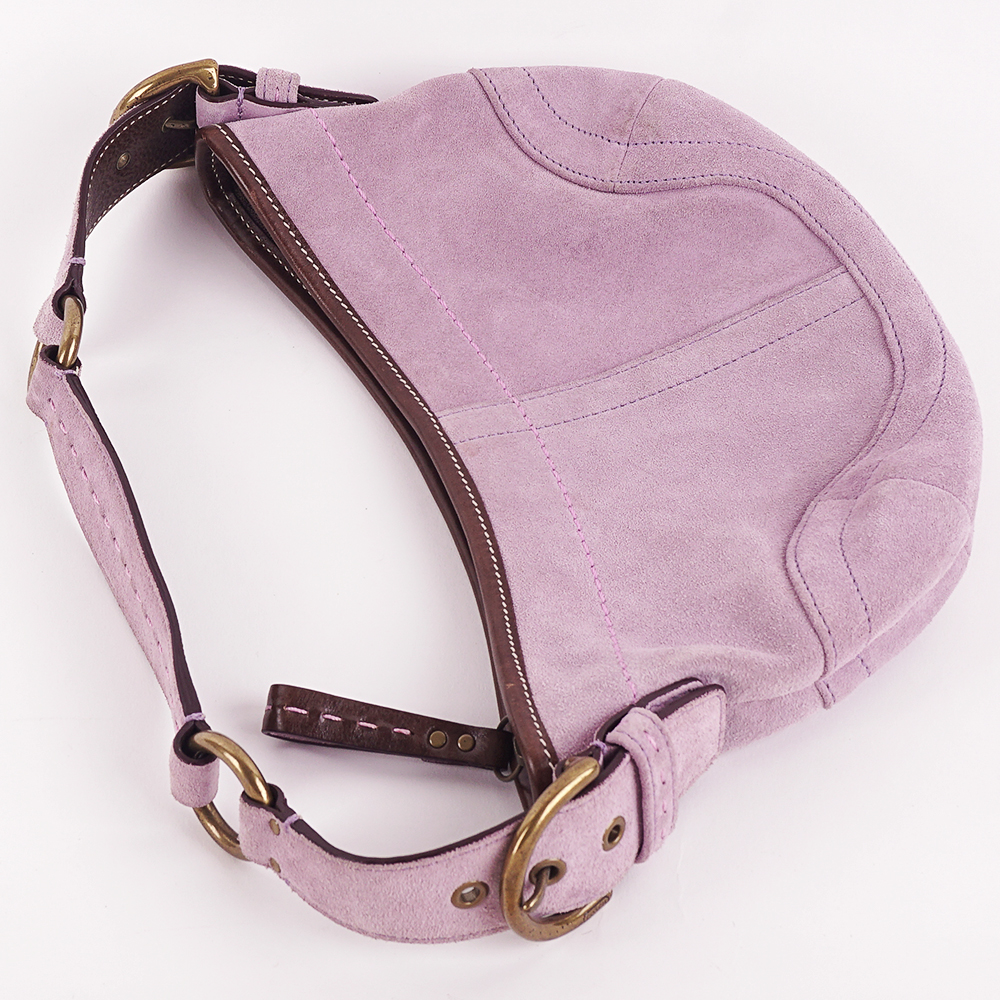 Violet Suede Small Soho Hobo Coach Hand Bag