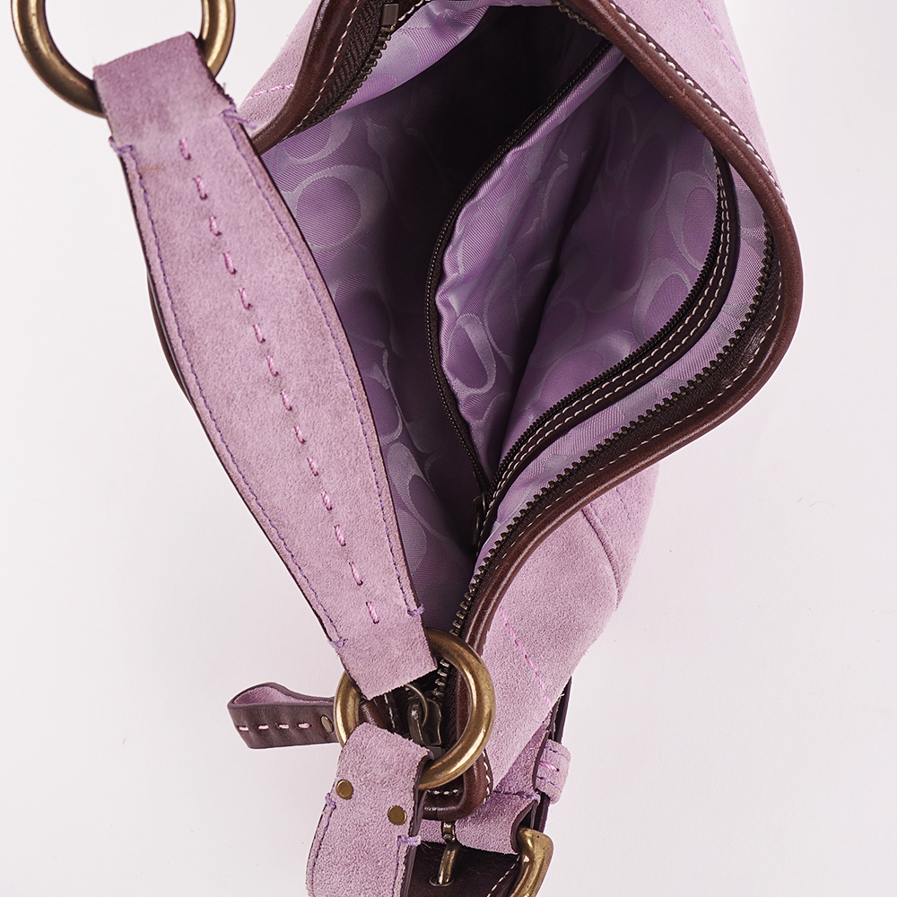Violet Suede Small Soho Hobo Coach Hand Bag