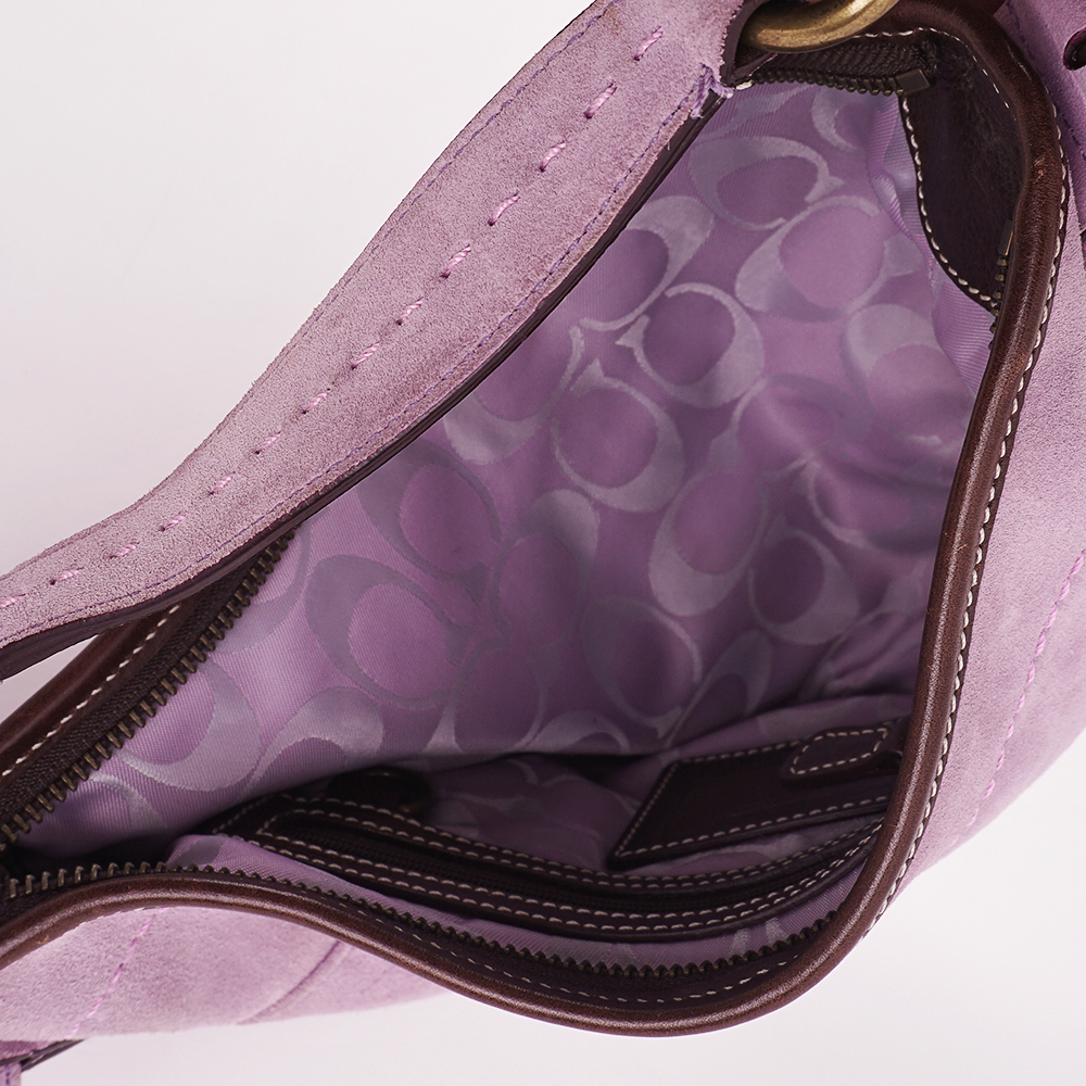 Violet Suede Small Soho Hobo Coach Hand Bag