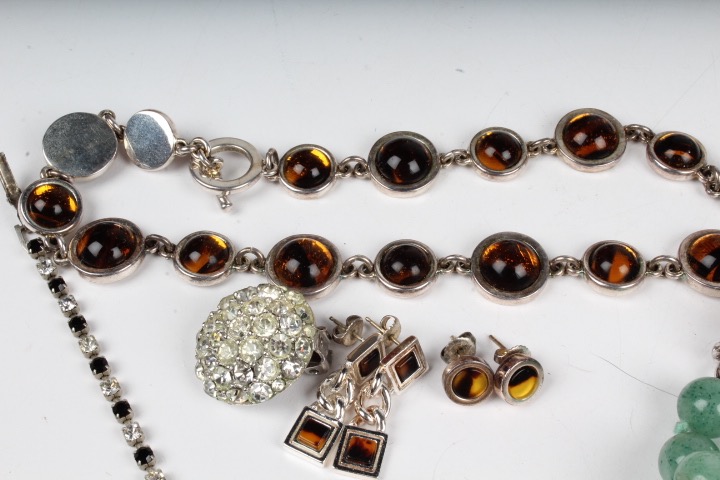 Collection of Silver Tone and Faux Pearl Costume Jewelry