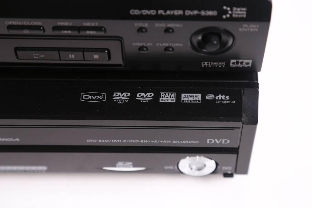 Sony DVP-S360 CD/DVD Player and Panasonic DMR-EZ47V DVD Recorder