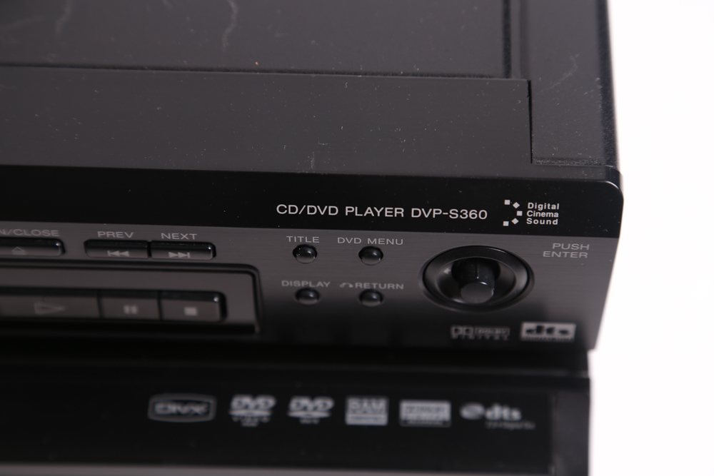 Sony DVP-S360 CD/DVD Player and Panasonic DMR-EZ47V DVD Recorder